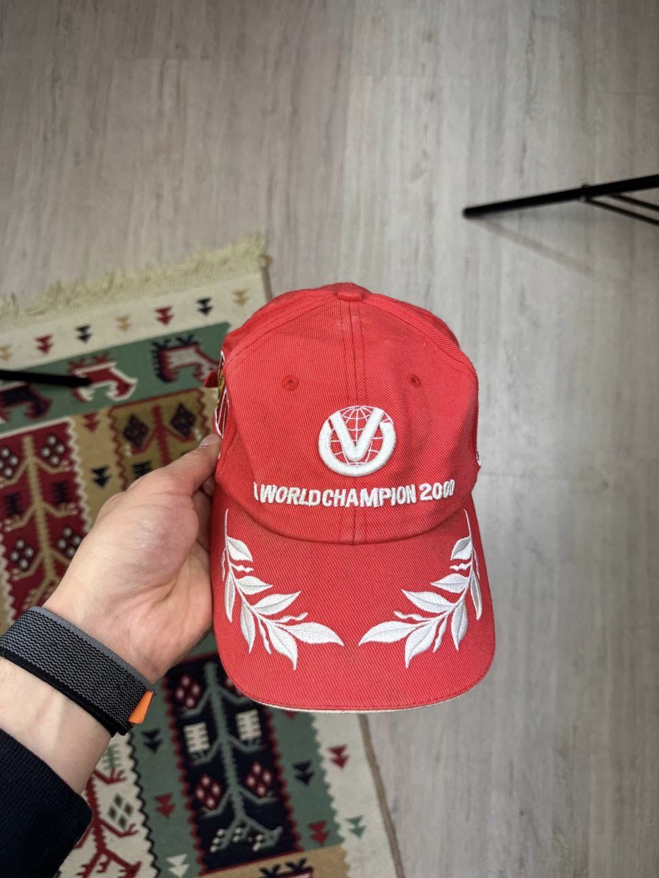 Ferrari × Vintage Vintage RARE Ferrari Michael Schumacher F1 Cap Hat Size ONE SIZE - 3 Thumbnail