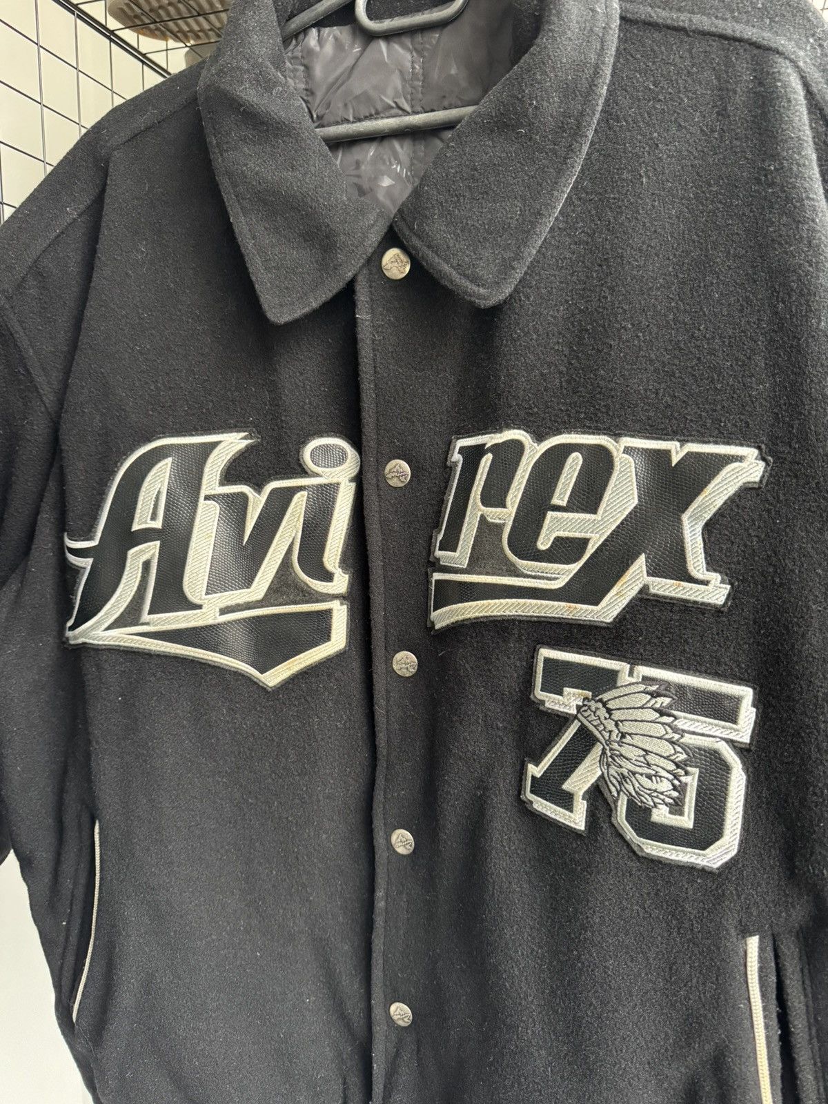 Avirex RARE Vintage Avirex Wool Varsity Bomber Reversible Jacket Size US XL / EU 56 / 4 - 4 Thumbnail