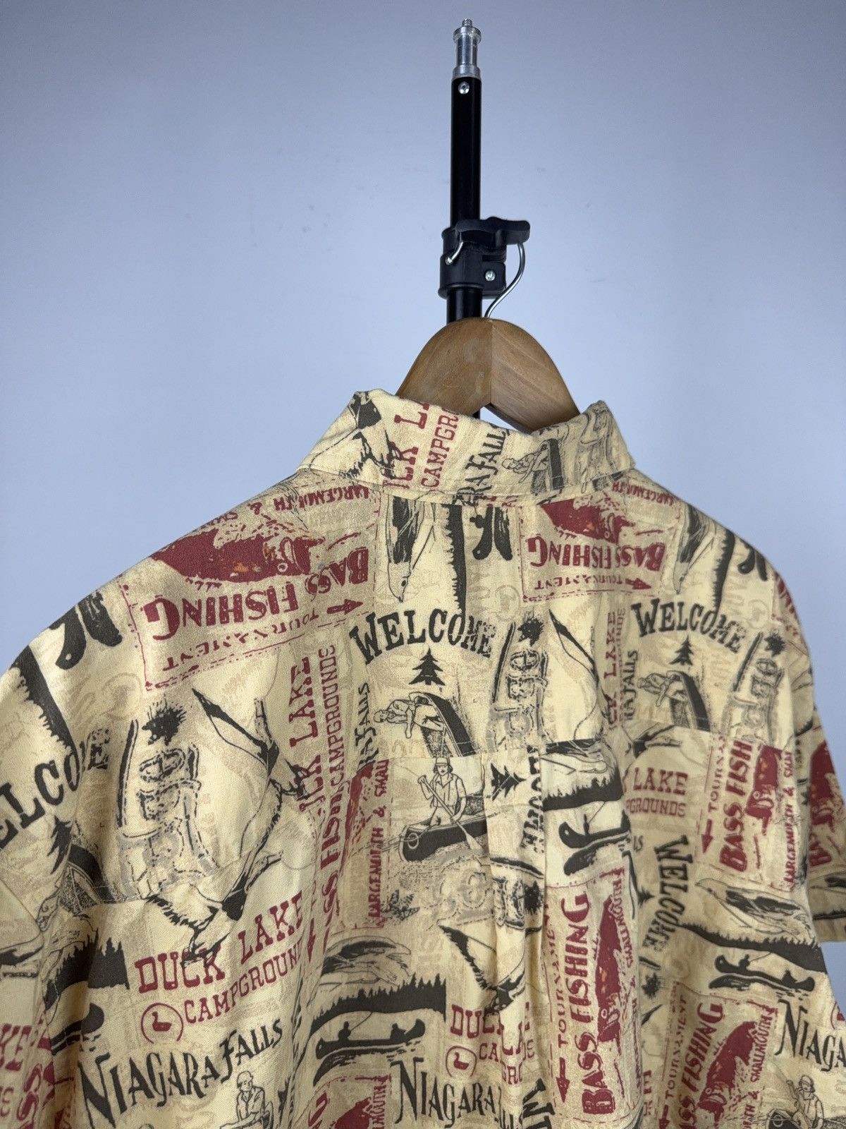 Woolrich Woolen Mills 00s Vintage USA Y2K Woolrich Niagara Falls Camp Print Shirt Size US XL / EU 56 / 4 - 11 Thumbnail