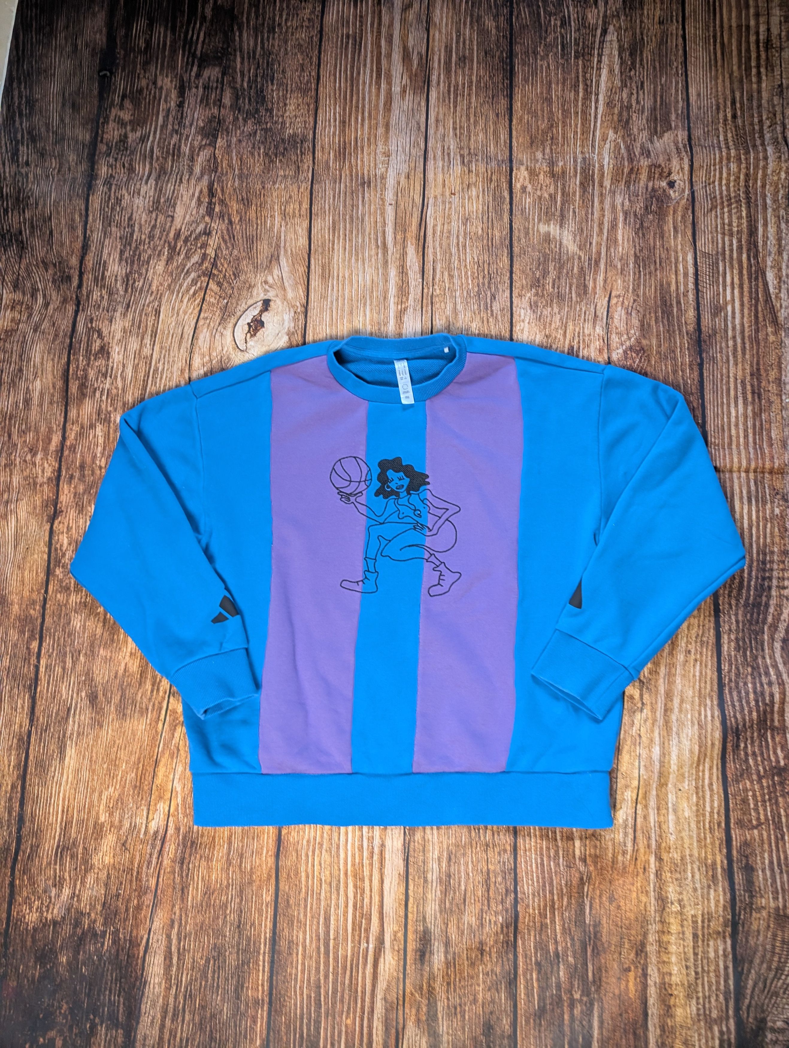 Adidas × NBA Blue and purple adidas hoop york city NBA crew Size M / US 6-8 / IT 42-44 - 1 Thumbnail