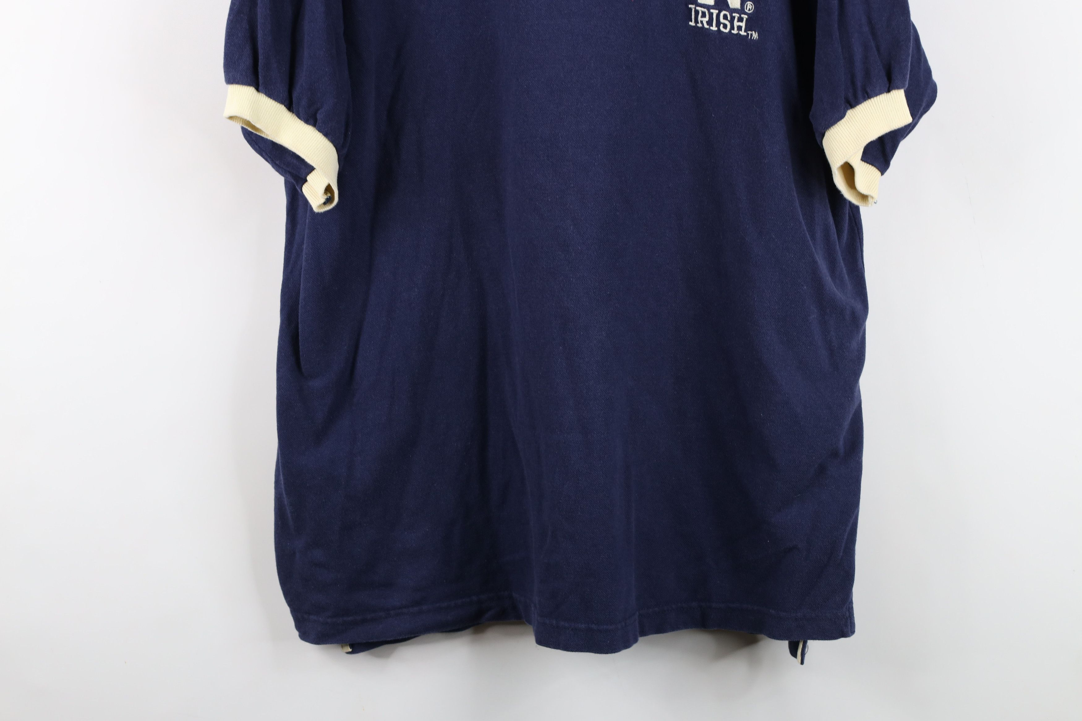 Champion Vintage 90s Champion Notre Dame University Polo Shirt Blue Size US L / EU 52-54 / 3 - 3 Thumbnail