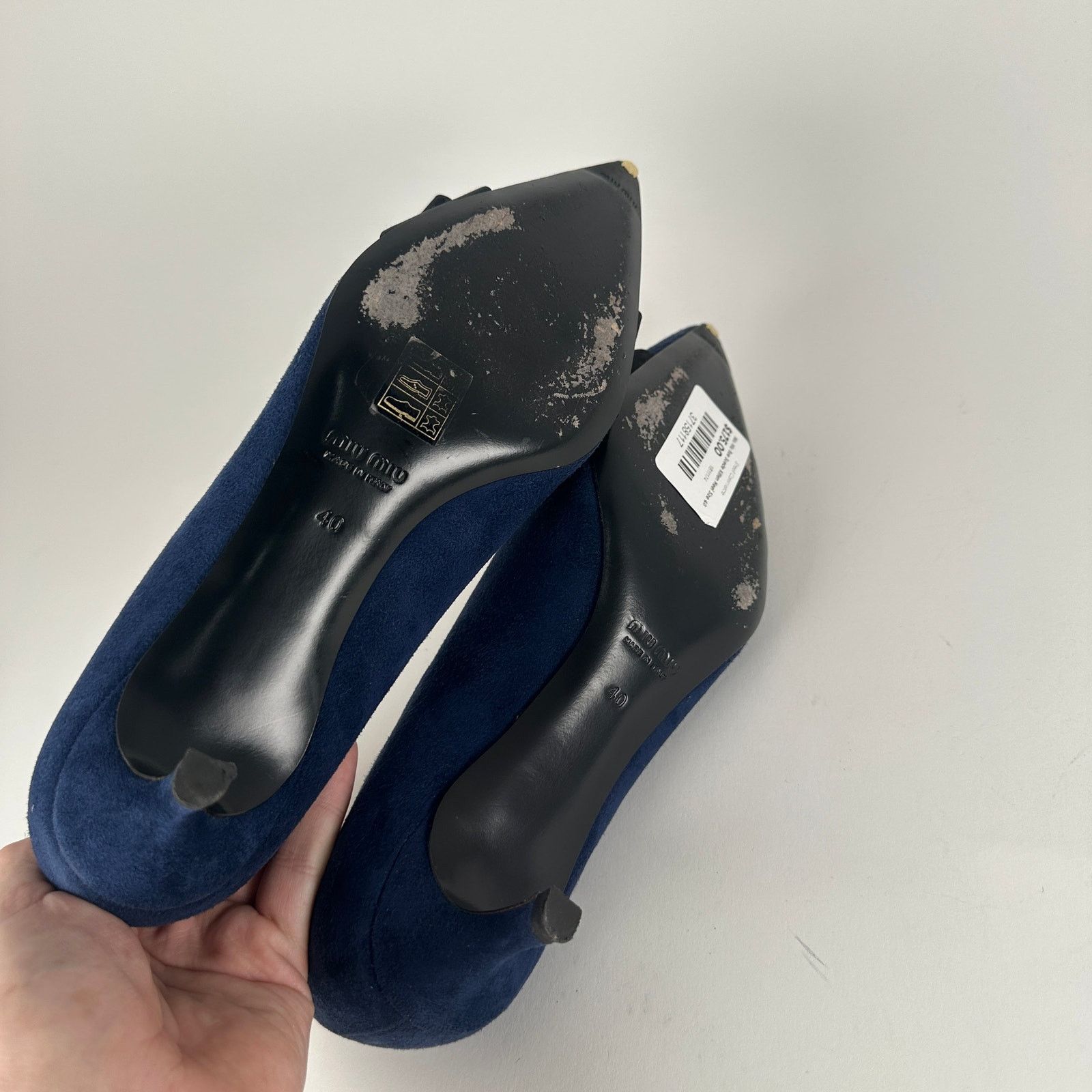 Miu Miu Miu Miu Bue Suede Kitten Heel Size 40 Size US 10 / IT 40 - 5 Thumbnail