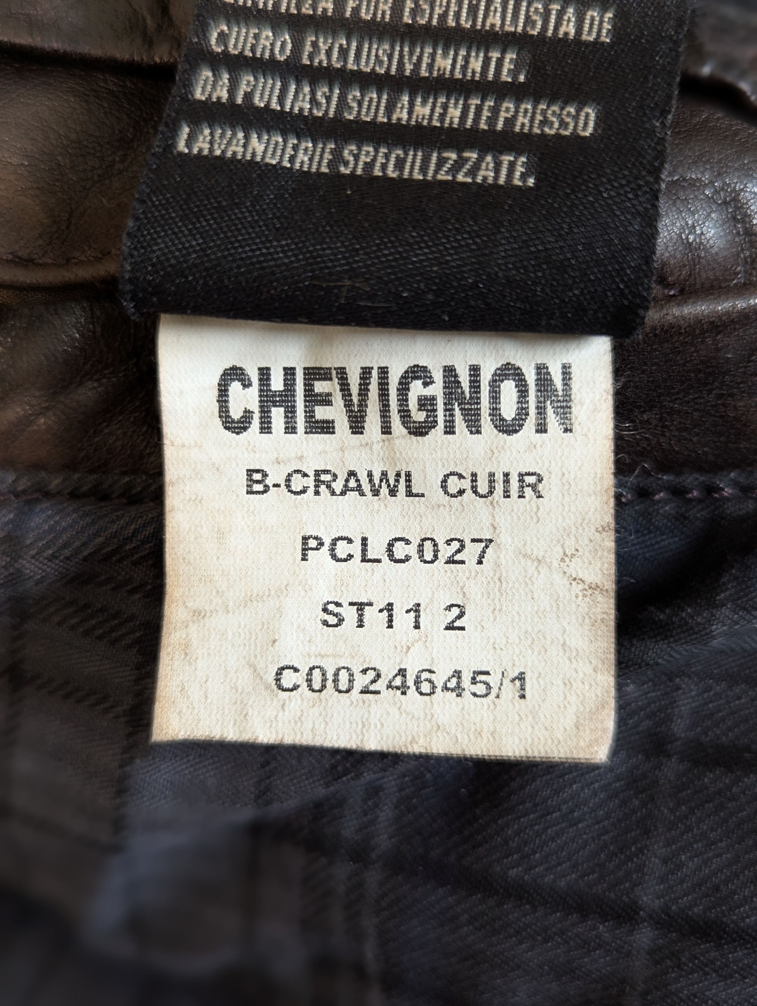 Chevignon CHEVIGNON Sheepskin Leather Flight Bomber Jacket B-CRAWL Size US L / EU 52-54 / 3 - 6 Thumbnail