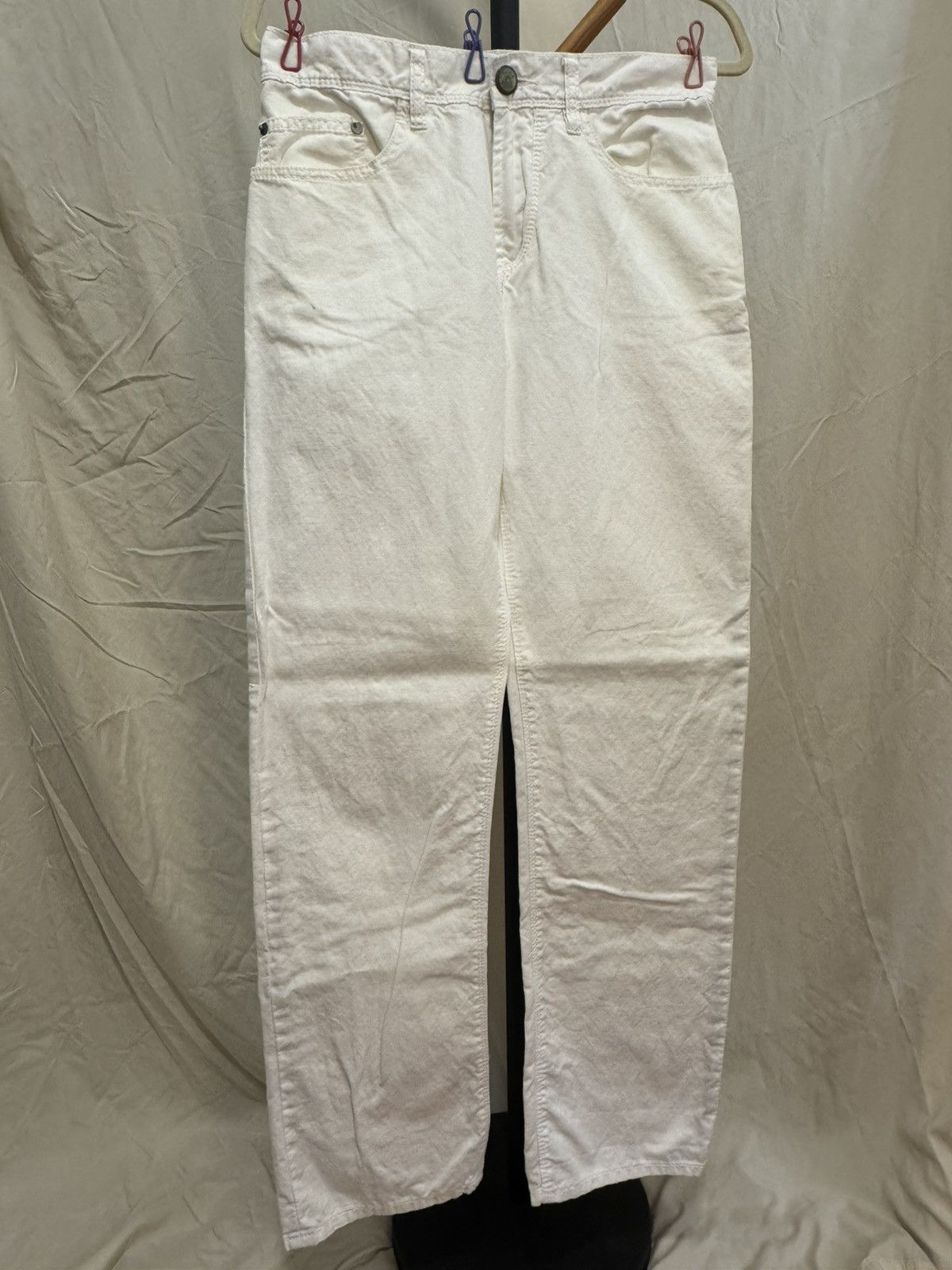 Howe Howe Vintage Creative Workforce - White Straight Leg Pants Size US 31 - 1 Thumbnail