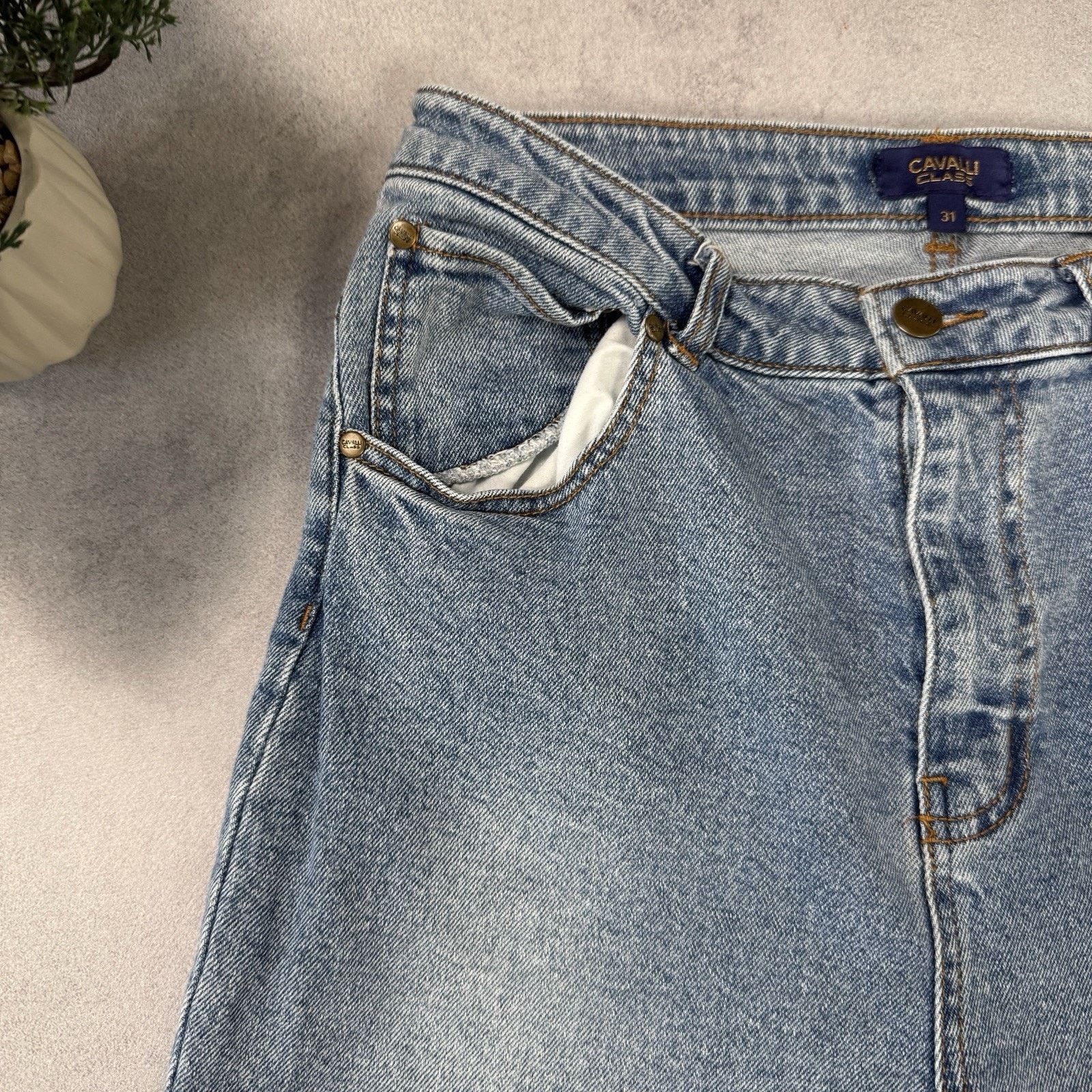 Cavalli Class Cavalli Class Women Jeans Blue Denim Size 31 Roberto Cavalli Size 31" - 2 Thumbnail