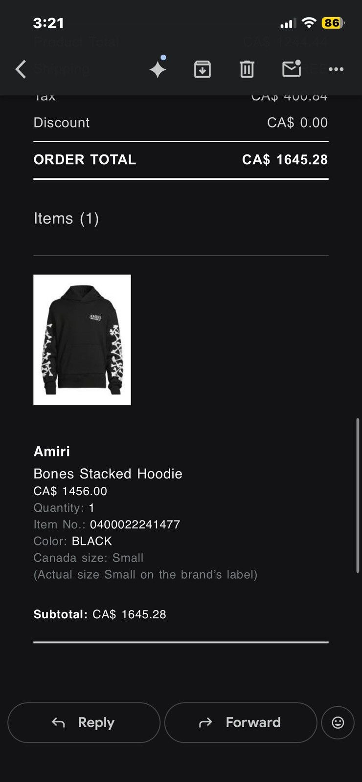 Amiri Amiri Bones Stacked Hoodie Size US S / EU 44-46 / 1 - 10 Thumbnail