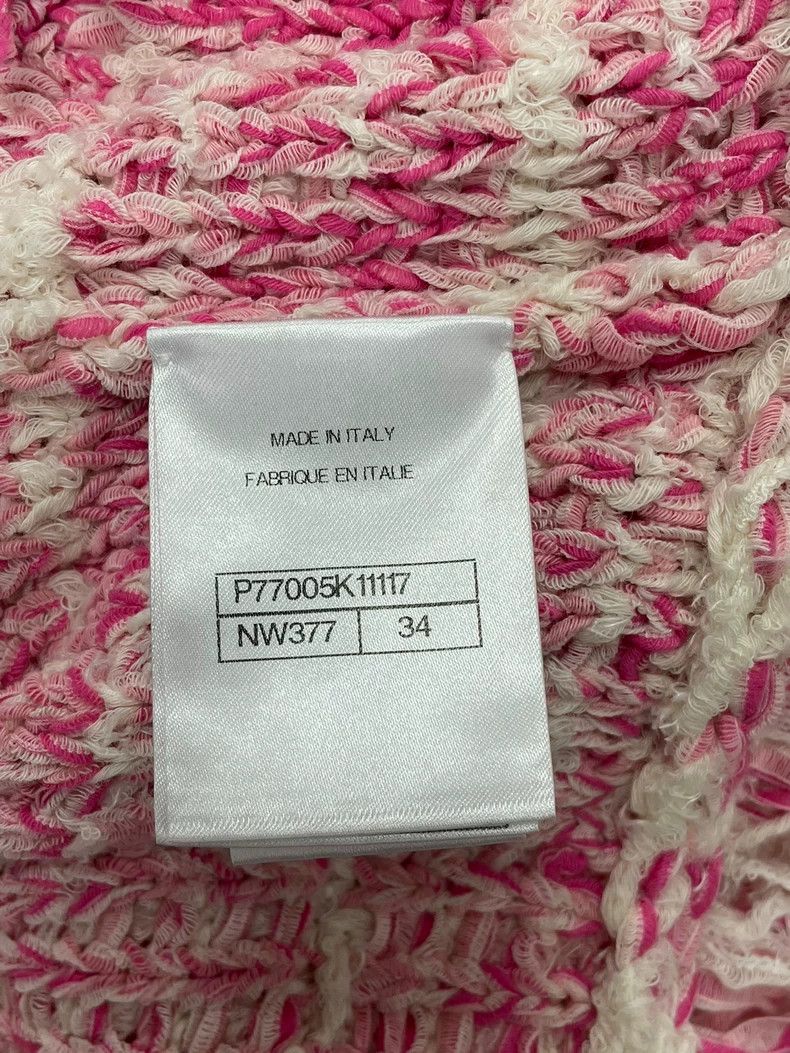 Chanel chanel 24P pink and white colour-matched tassel long sleev Size XXS / US 00 / IT 34 - 5 Thumbnail