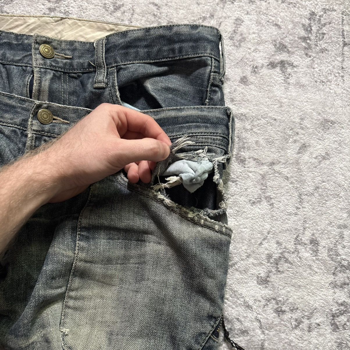 PPFM PPFM Double-Waisted Distressed Denim Blue Jeans | Size S Size US 30 / EU 46 - 6 Thumbnail