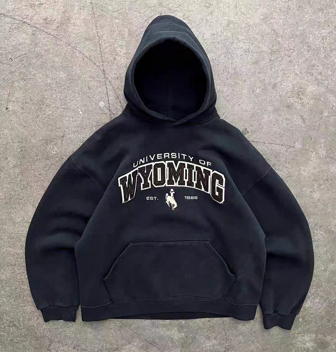 Japanese Brand × Vintage Camel print black washed vintage hoodie Size US L / EU 52-54 / 3 - 1 Thumbnail
