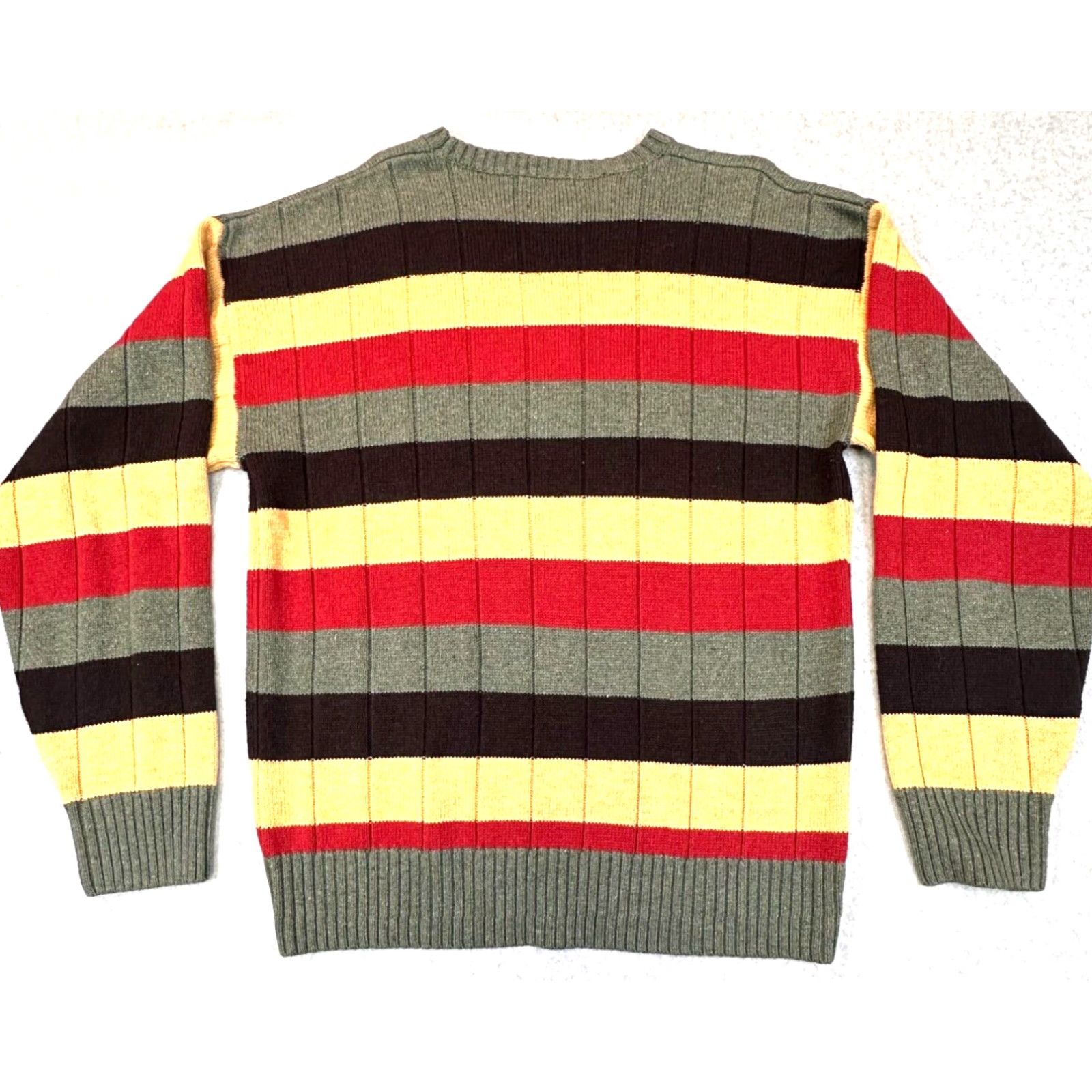 Nautica Nautica Mens Large Striped Ribbed Wool Cotton Acrylic Blend Sweater Size US L / EU 52-54 / 3 - 5 Thumbnail