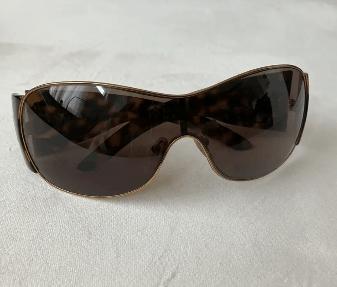 Prada PRADA Sunglasses Rectangle Wrap Shield Metal Symbole RI920 Size ONE SIZE - 4 Thumbnail