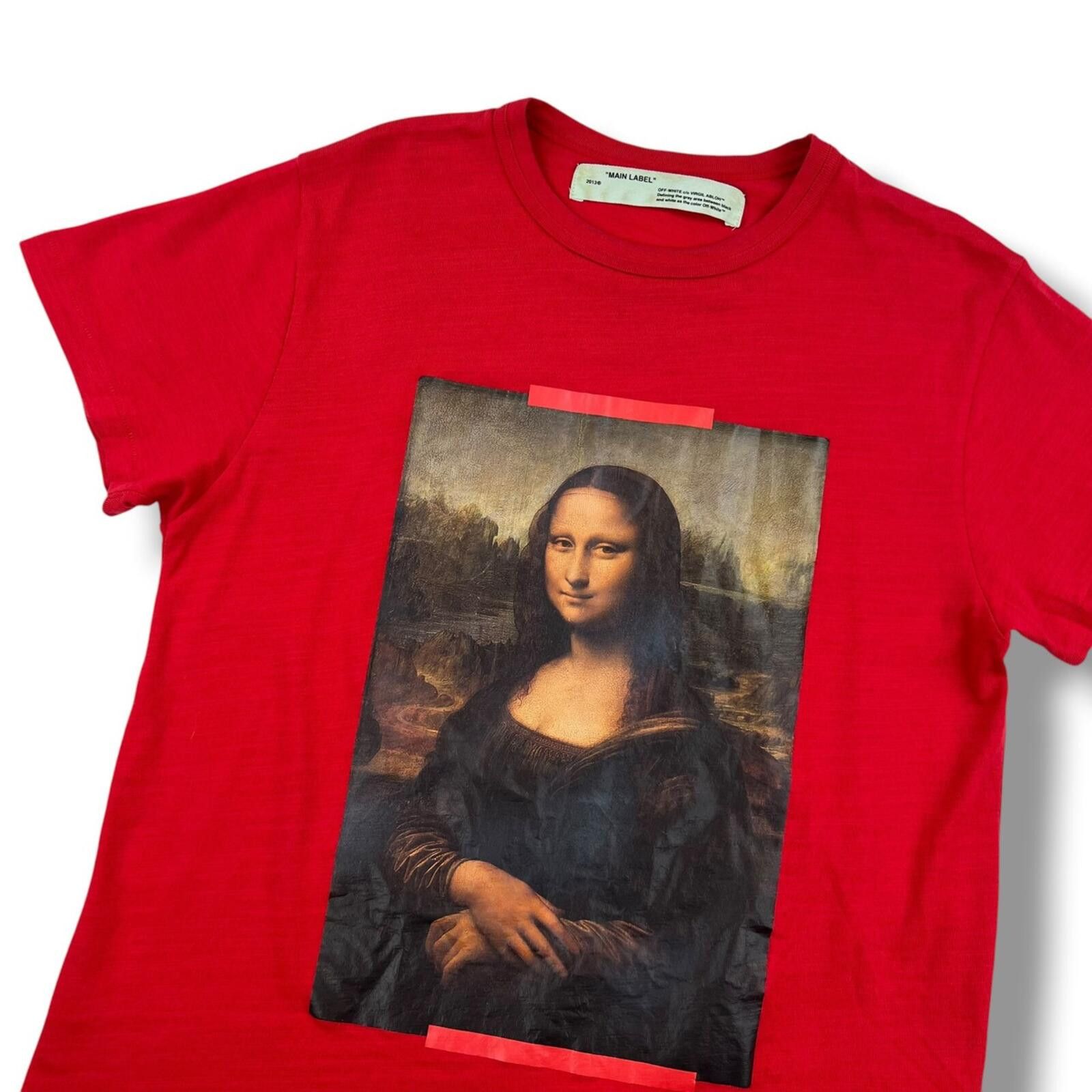 Off-White Off-White Mona Lisa Red T Shirt Size US XS / EU 42 / 0 - 1 Thumbnail