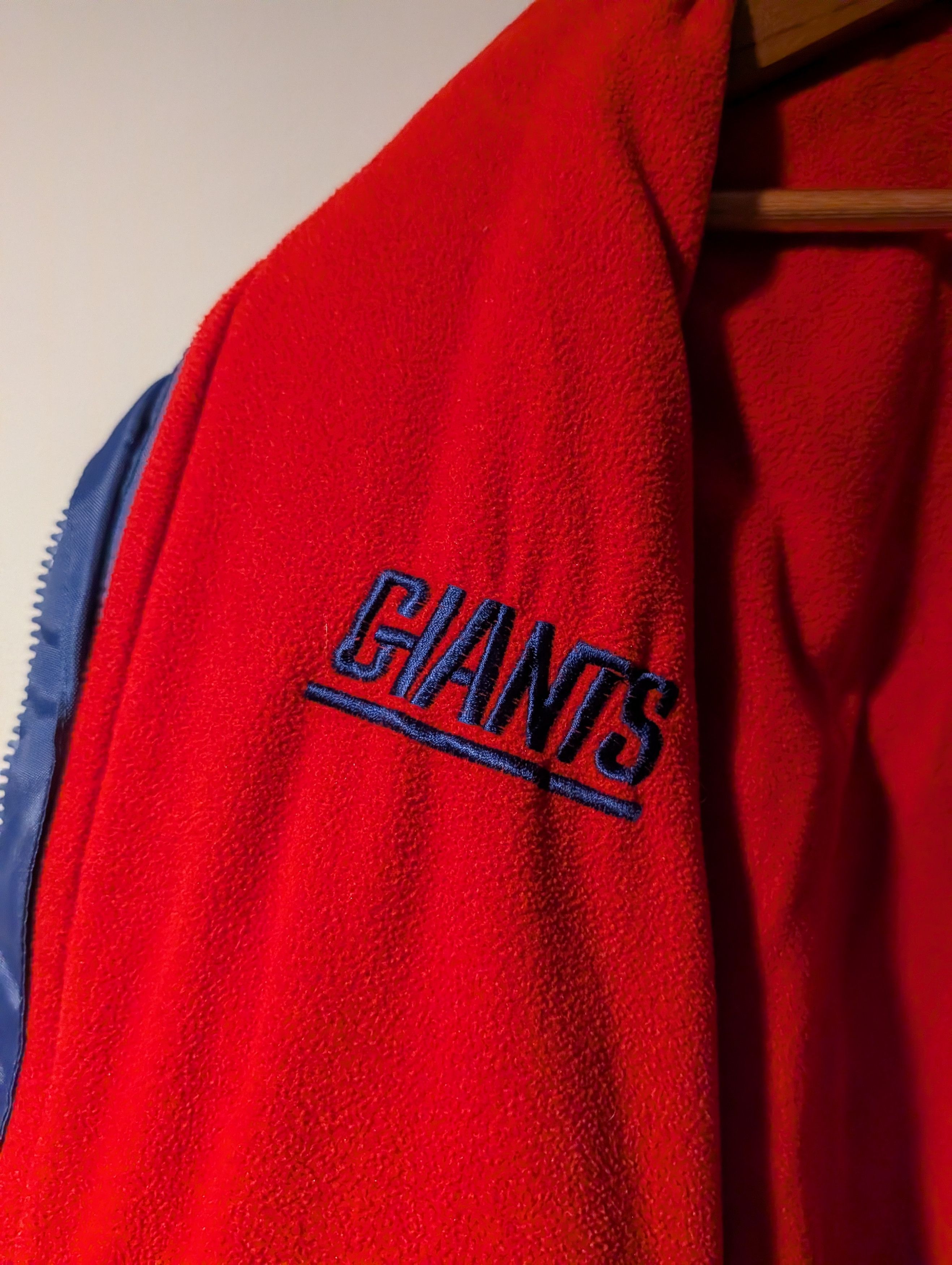 NFL Vtg New York Giants NFL Reversible Fleece Hooded Jacket Size US L / EU 52-54 / 3 - 17 Thumbnail