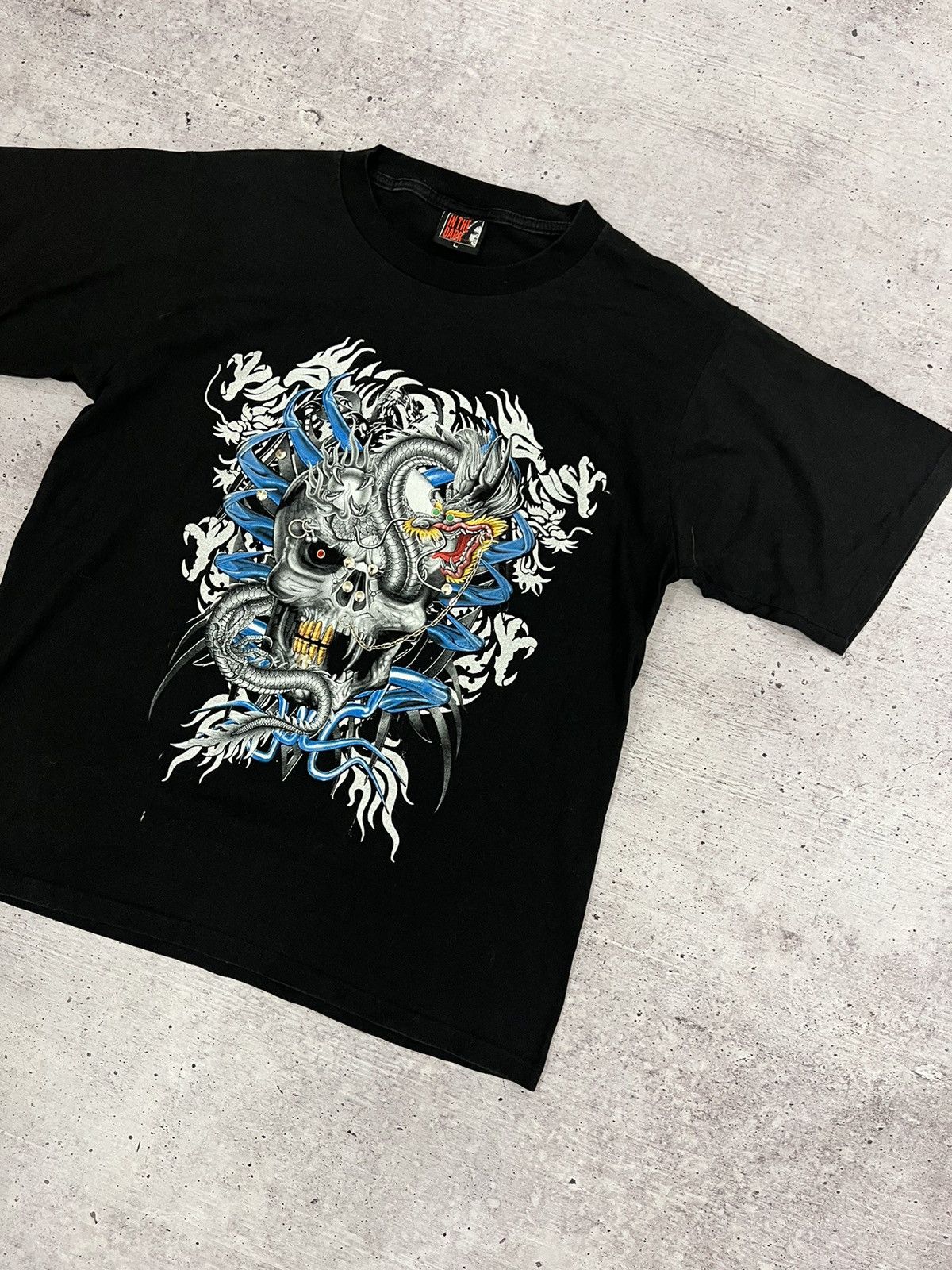 Japanese Brand × Vintage 🩸RARE🩸In The Dark Vintage Dragon Y2k T Shirt Size US L / EU 52-54 / 3 - 2 Thumbnail