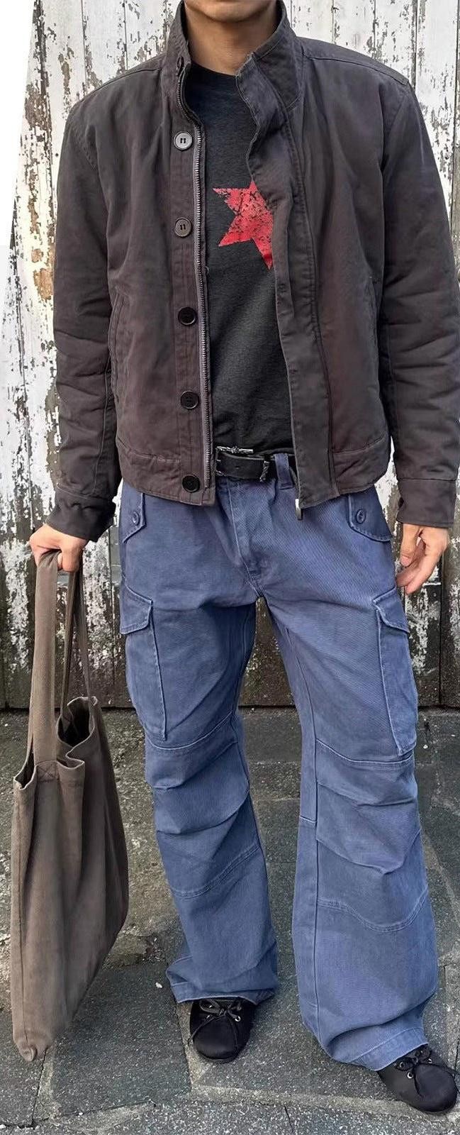 Vintage Brown Casual Zip-Up Jacket, Relaxed Fit Outerwear Size US M / EU 48-50 / 2 - 3 Thumbnail