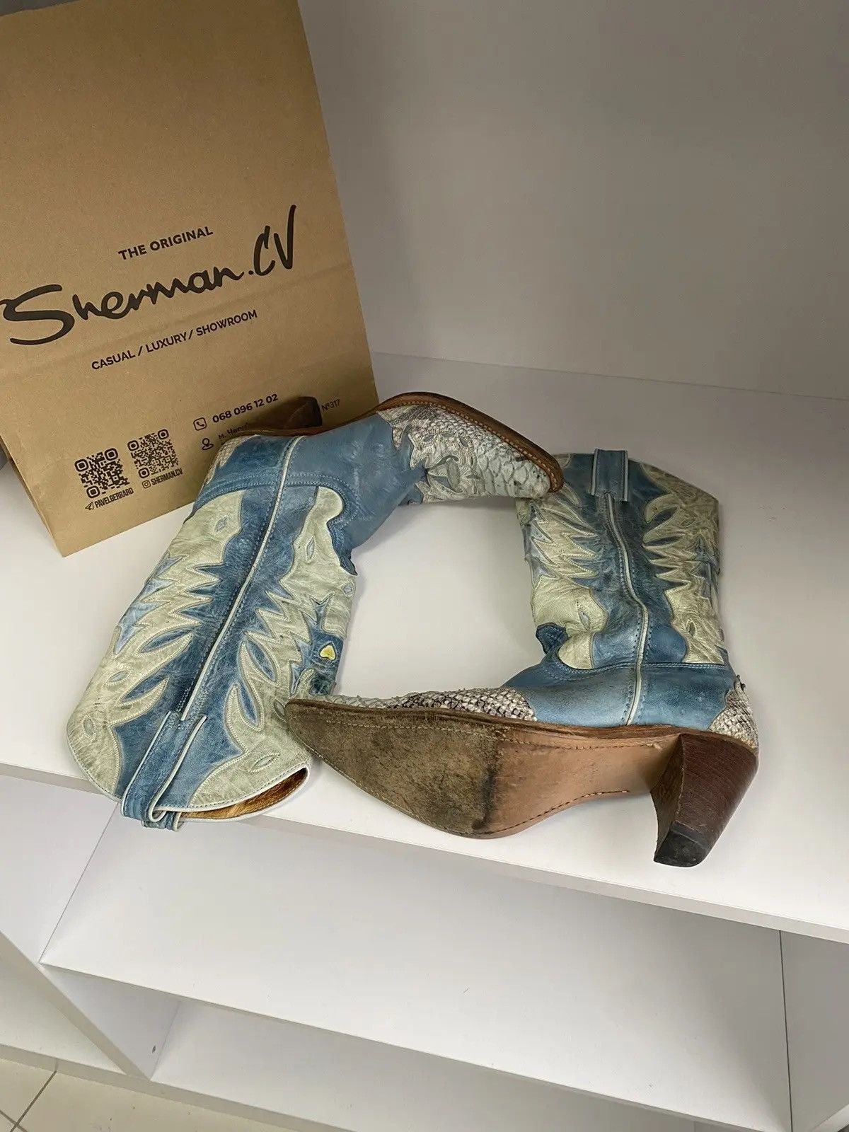 Sancho Boots × Vintage Vintage Sancho Cowboy Western Women’s Boots Size US 7 / IT 37 - 2 Thumbnail