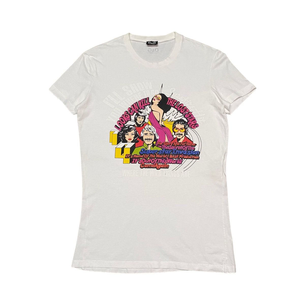 Dolce & Gabbana Dolce & Gabbana Superstar Invasion Designer T Shirt Size S / US 4 / IT 40 - 1 Thumbnail