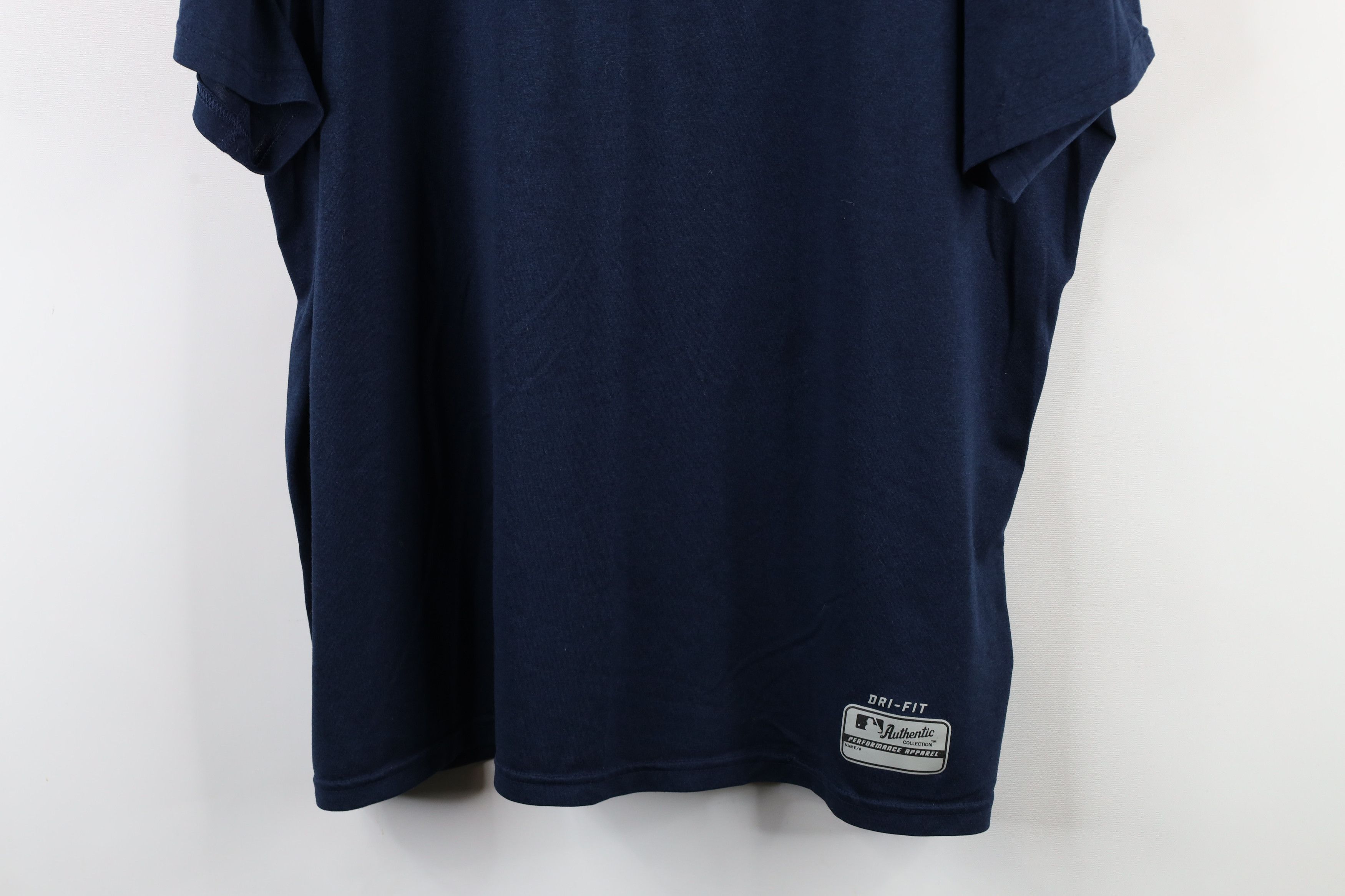 Nike × Vintage Nike Center Swoosh Detroit Tigers Baseball T-Shirt Blue Size US XXL / EU 58 / 5 - 3 Thumbnail