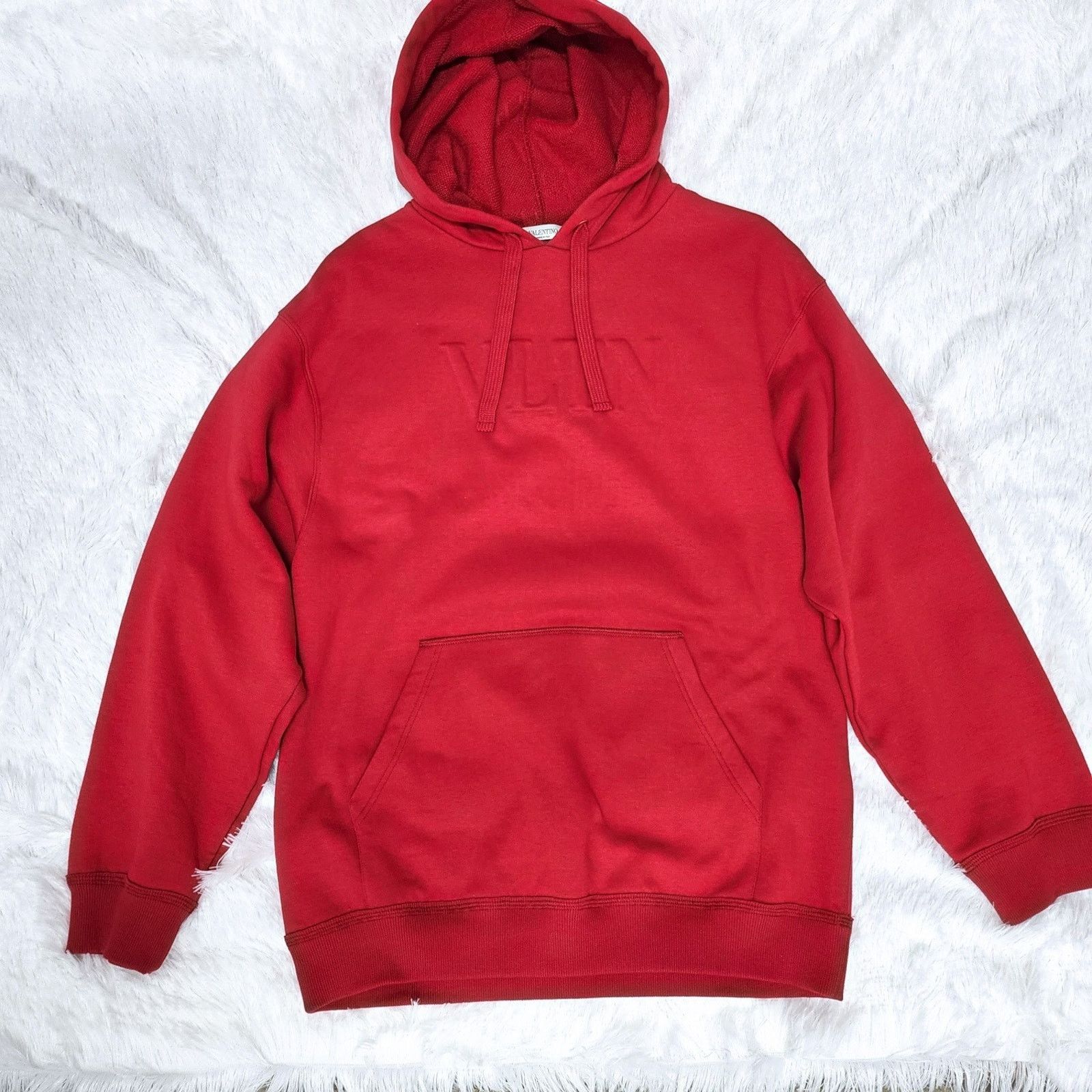 Valentino Valentino VLTN Embossed Logo Hoodie Red Size S | MSRP $1090 Size US S / EU 44-46 / 1 - 1 Thumbnail