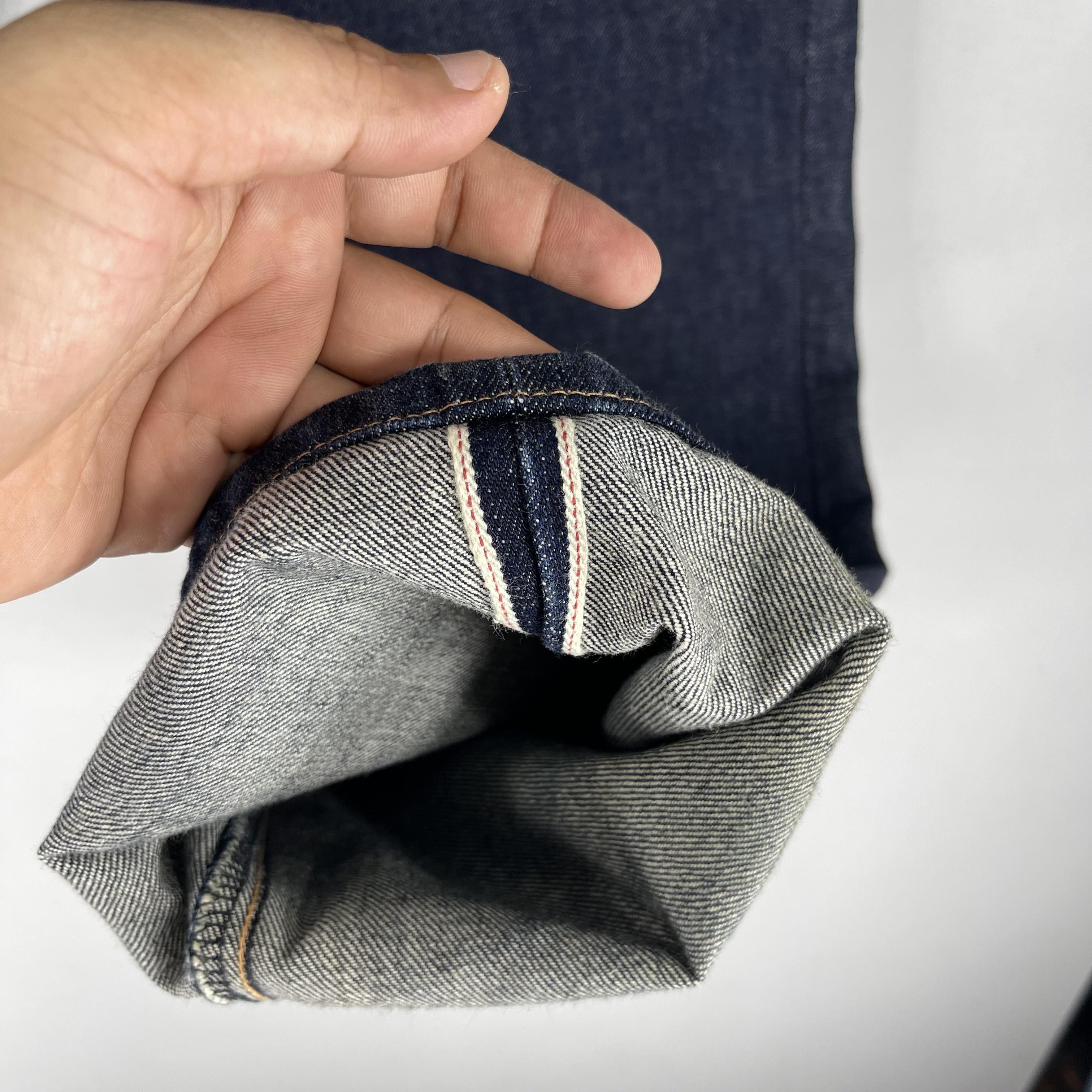 Japanese Brand Vintage Flaph Japanese Denim Reconstruct Selvedge Jeans Size US 33 - 11 Thumbnail