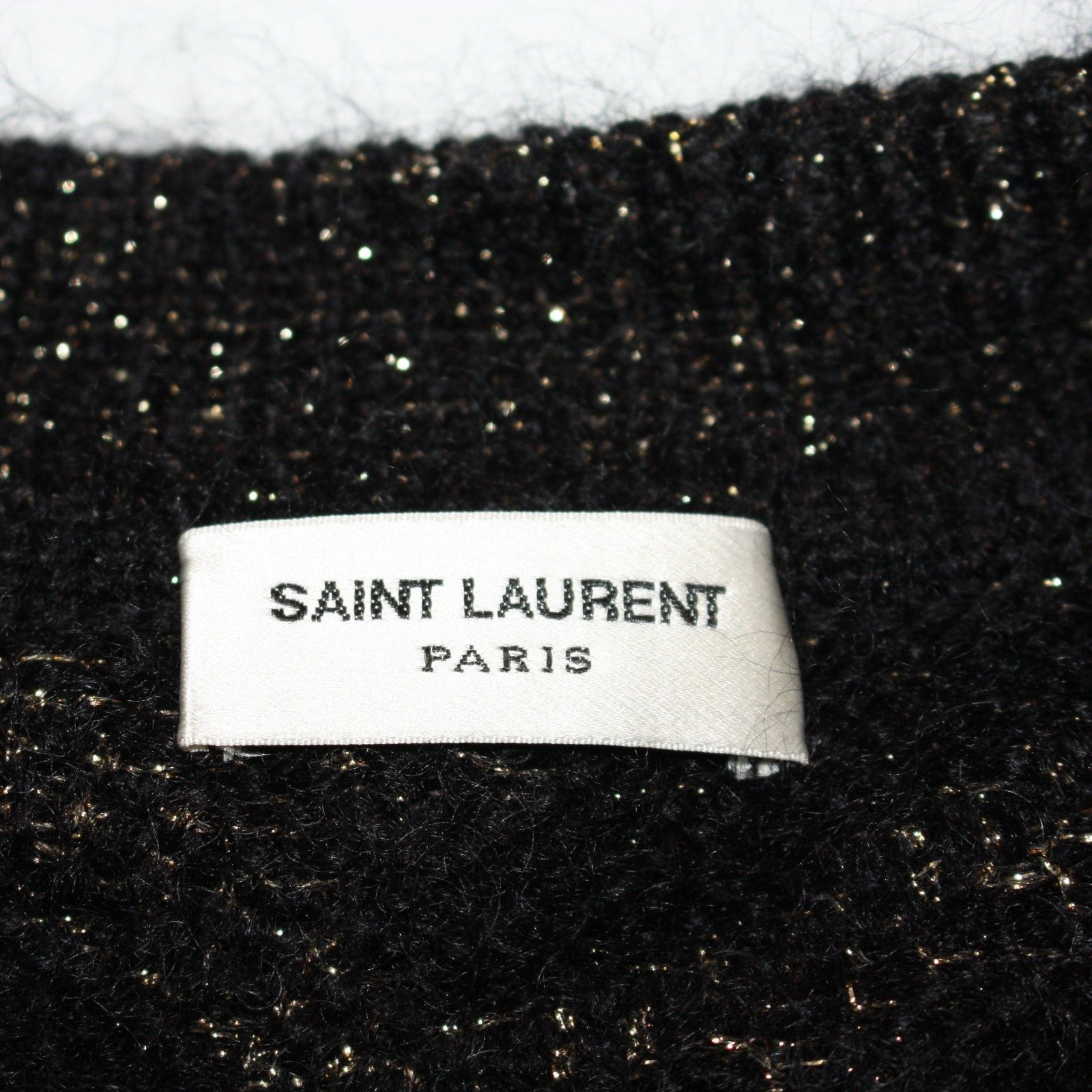 Saint Laurent Paris Zebra Print Lurex Mohair Black Sweater in size M NWT $1705 Size M / US 6-8 / IT 42-44 - 11 Thumbnail