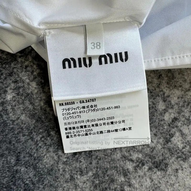 Miu Miu Miu Miu White Cotton Women's Shirt . Size M / US 6-8 / IT 42-44 - 4 Thumbnail