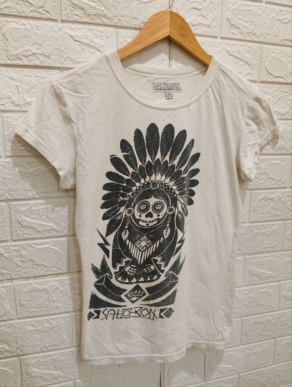 Salomon SALOMON Snowboard Made in U.S.A Indian Skull Gypsy Tee Size M / US 6-8 / IT 42-44 - 3 Thumbnail