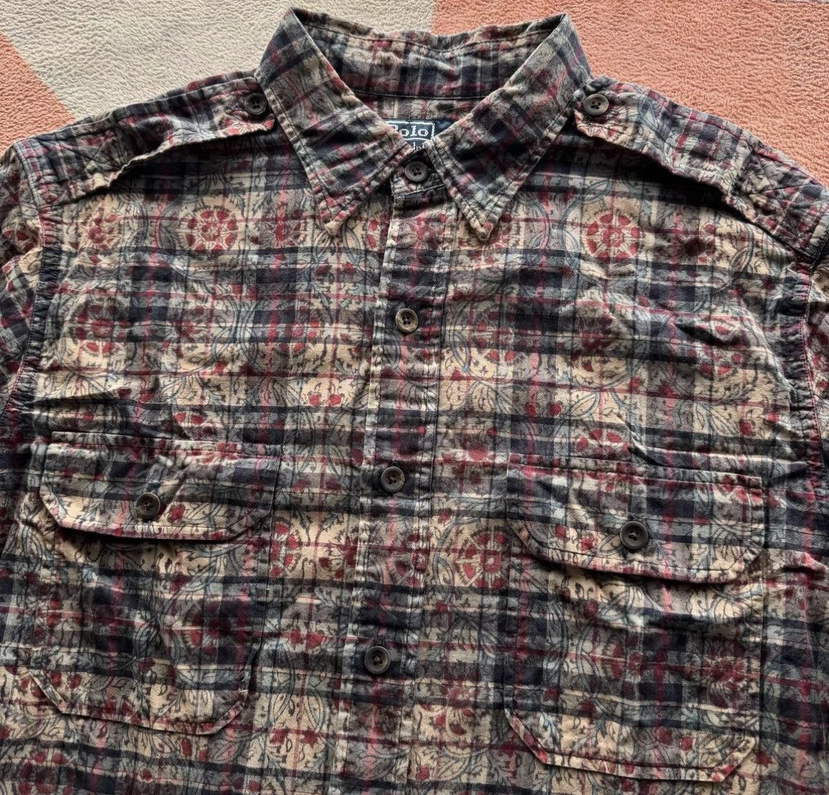 RRL Ralph Lauren RRL Ralph Lauren Double RL Brown Oil Stain Jeans K22 Size US L / EU 52-54 / 3 - 2 Thumbnail
