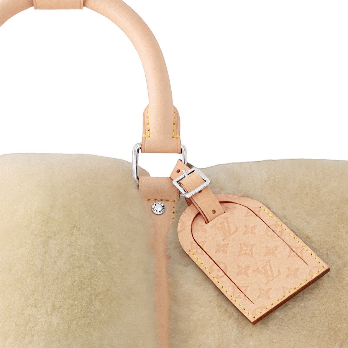 Louis Vuitton Louis Vuitton Mink Keepall Bandoulière 50 (Shearling) Duffle Size ONE SIZE - 2 Thumbnail