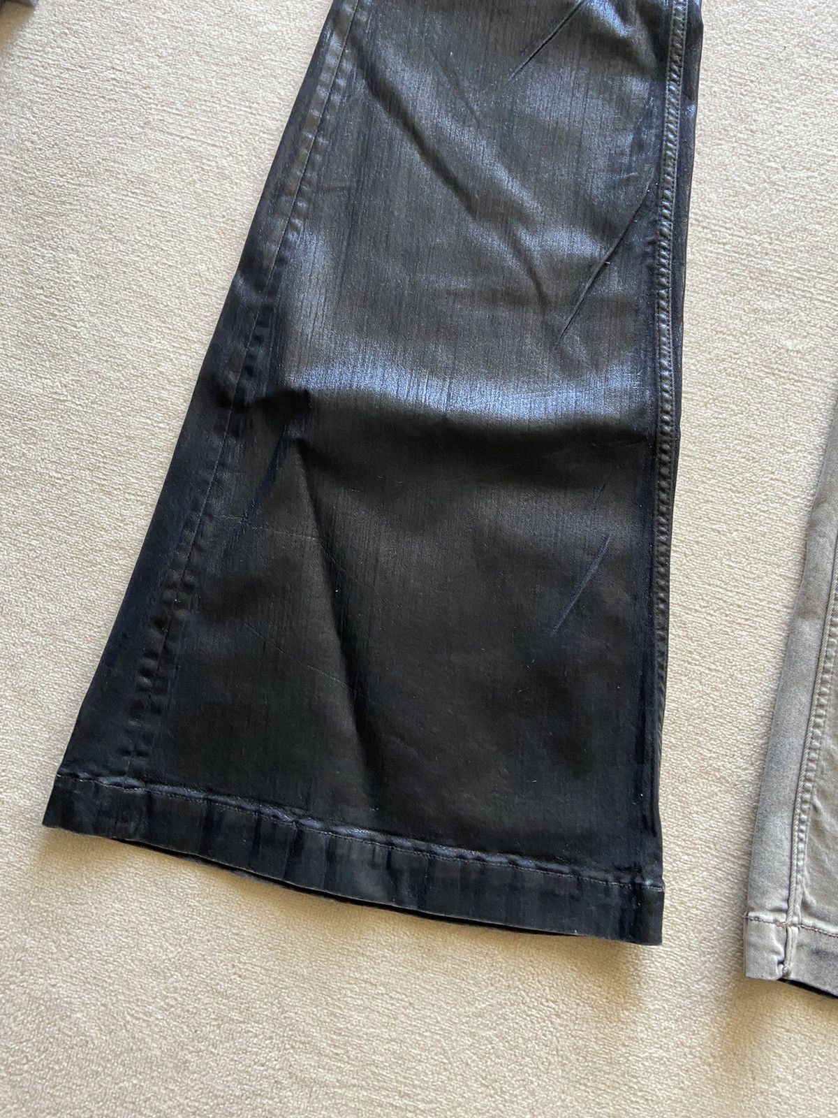 Rick Owens NEW | FW22 STROBE MINERAL PEARL BOLAN BOOTCUT WAXED COMBO 31 Size US 31 - 9 Thumbnail