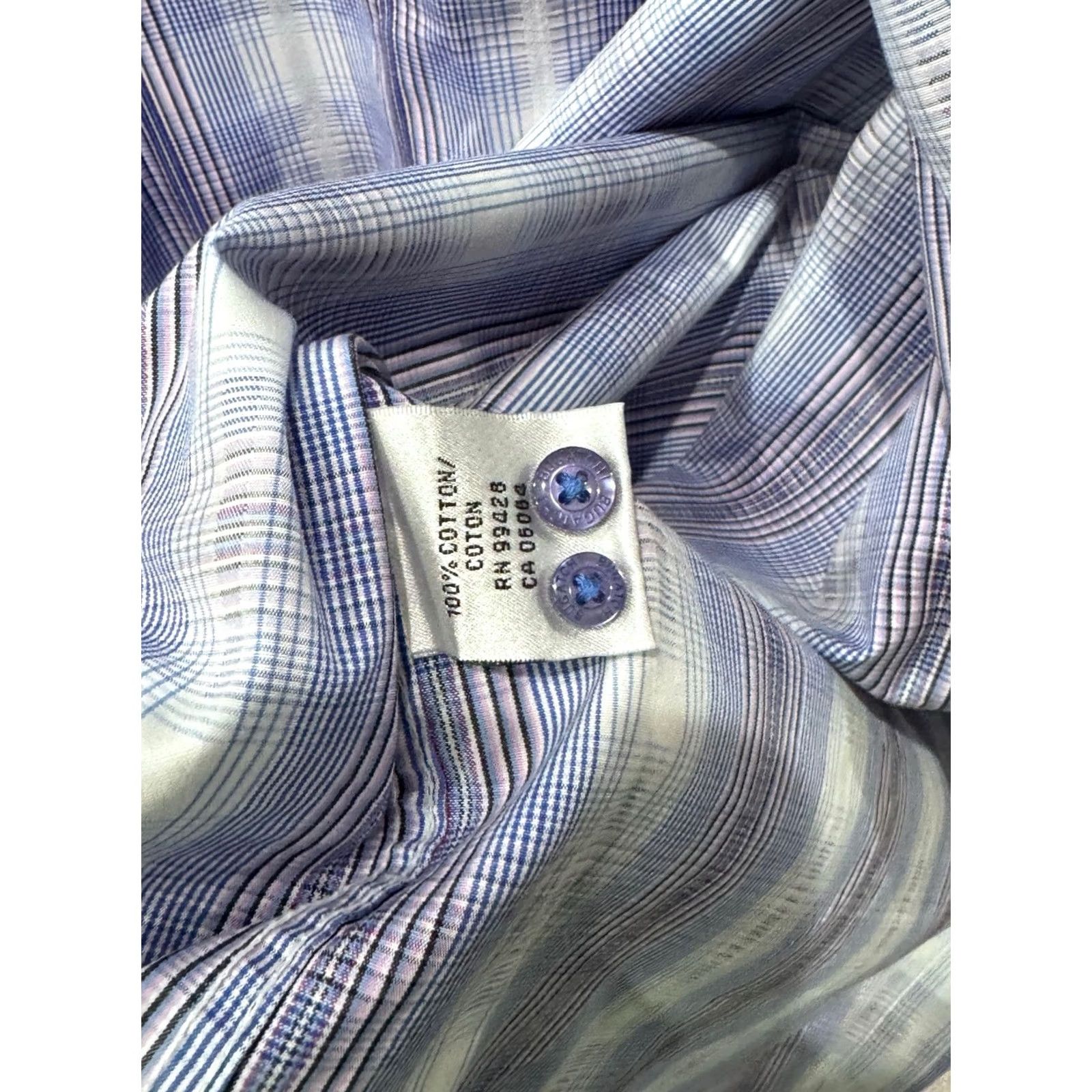 BUGATCHI Bugatchi Uomo Ctn Plaid Shirt 2XL XXL Mens Long Sleeve Button Up Shirt Multicolor Size US XXL / EU 58 / 5 - 7 Thumbnail