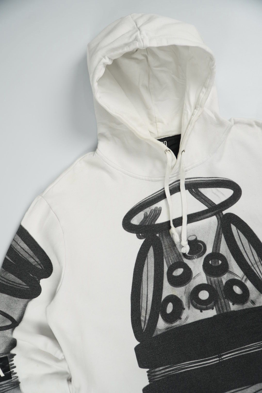 Hood By Air Hood By Air White Printed Hoodie Size US L / EU 52-54 / 3 - 3 Thumbnail