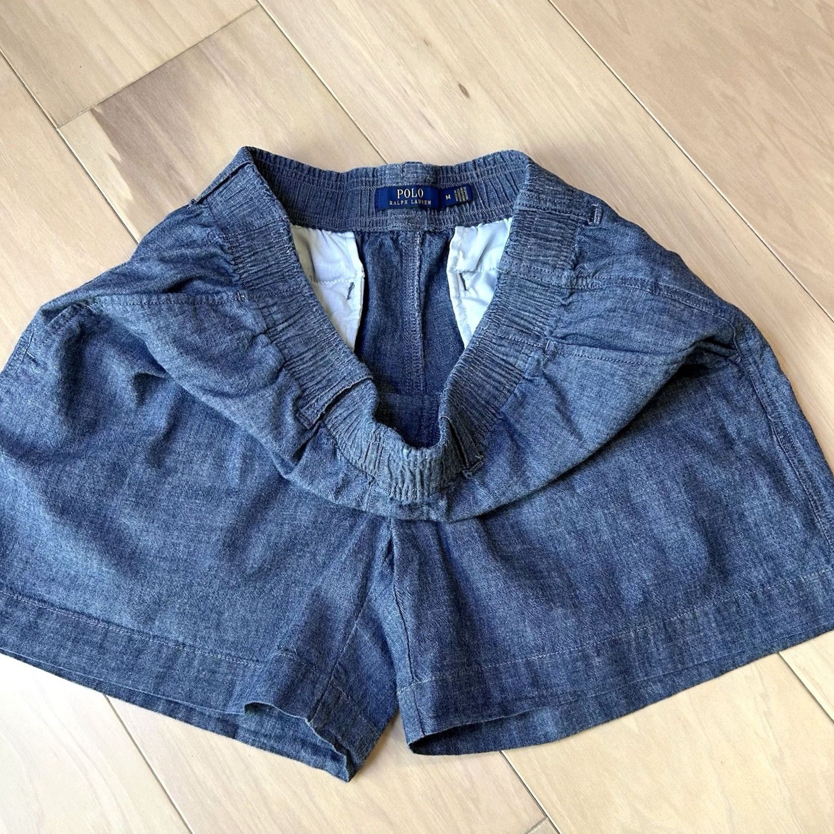 Polo Ralph Lauren Polo Ralph Lauren Chambray Shorts 5” Inseam Women’s Medium Chambray Logo Belted Blue Solid 31-33 Waist Regular Women Size 32" / US 10 / IT 46 - 3 Thumbnail