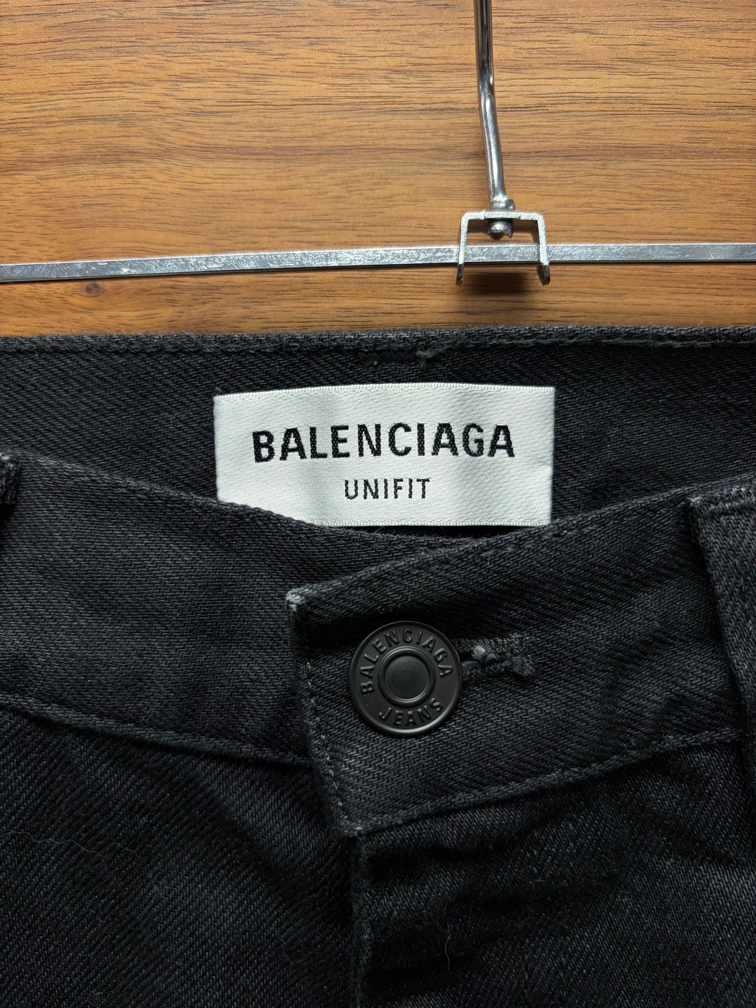 Balenciaga 2022 Balenciaga ‘Lost Tape’ Heelbite Black Flared Leg Denim Size US 34 / EU 50 - 2 Thumbnail