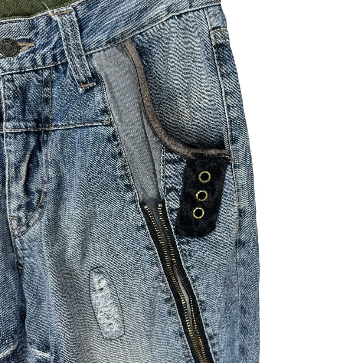PPFM ❄️PPFM PATCHWORK JAPAN GOTHIC PUNK DENIM JEANS PANTS Size US 32 / EU 48 - 6 Thumbnail