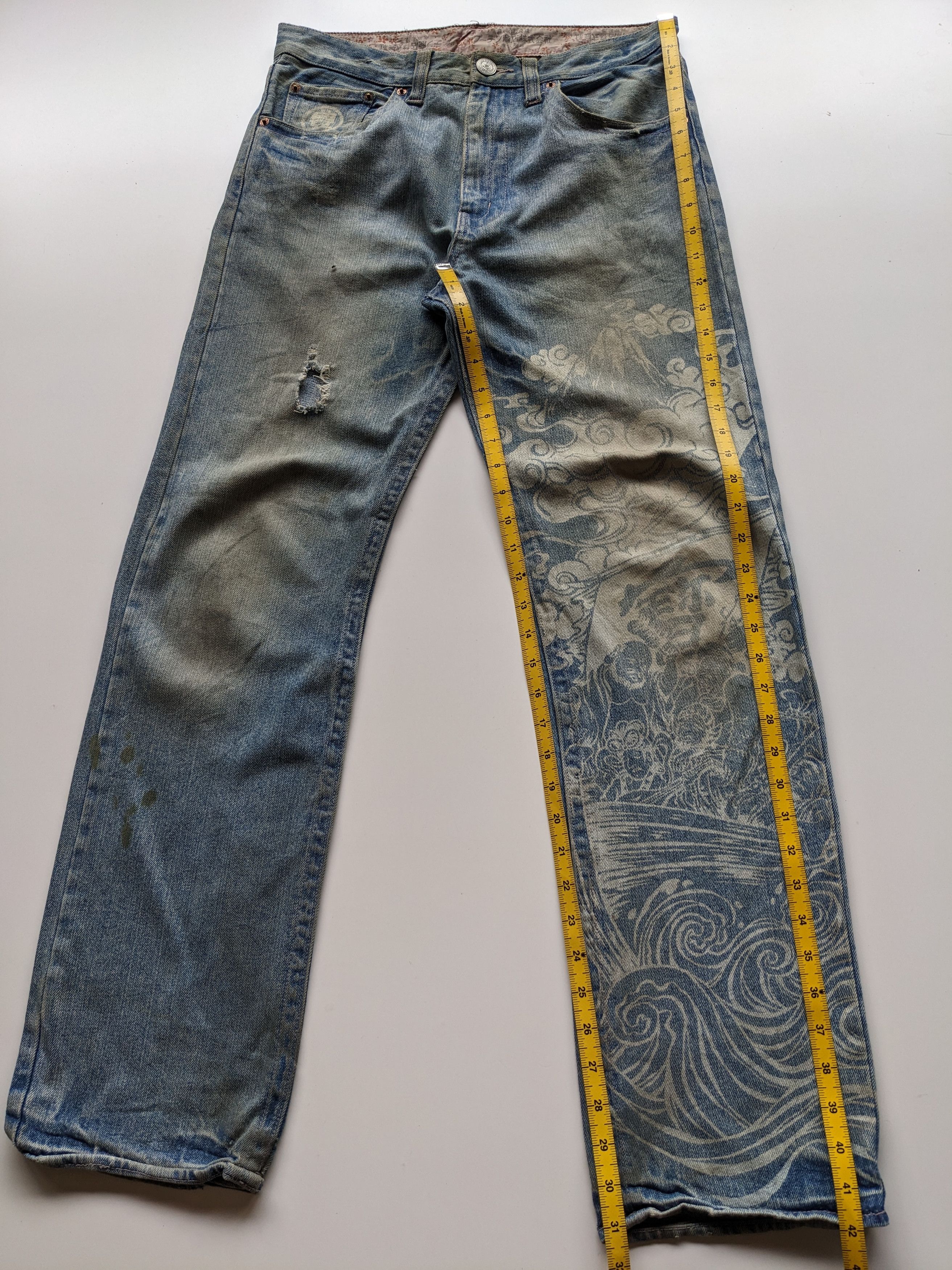 Japanese Brand Vintage Japanese sukajan motif jeans Size US 32 / EU 48 - 9 Thumbnail