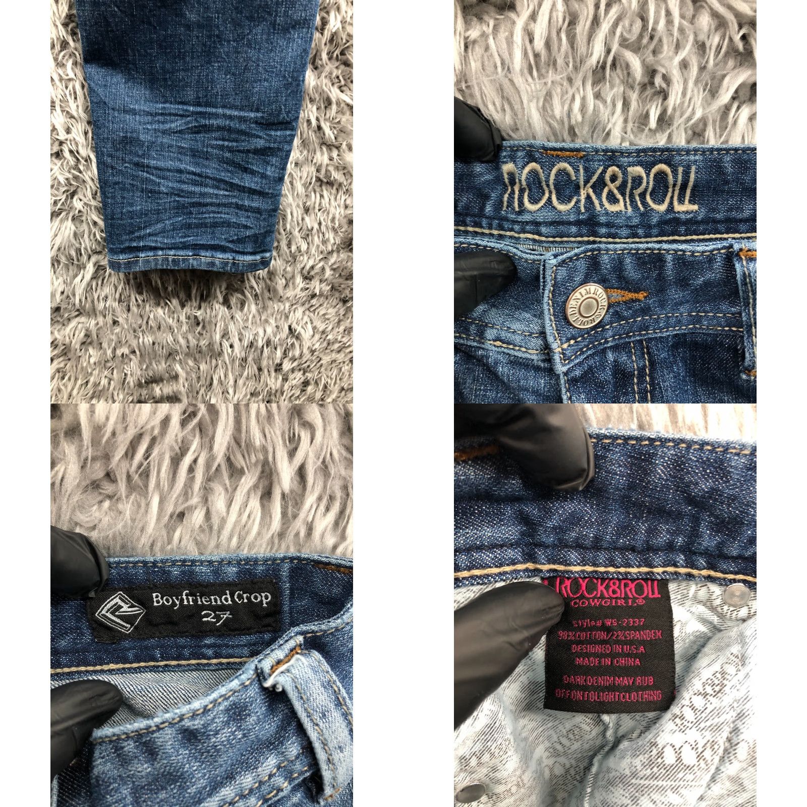 Vintage Rock & Roll Cowgirl Jeans Boyfriend Crop Size 27 Womens Medium Blue Size 27" / US 4 / IT 40 - 8 Thumbnail
