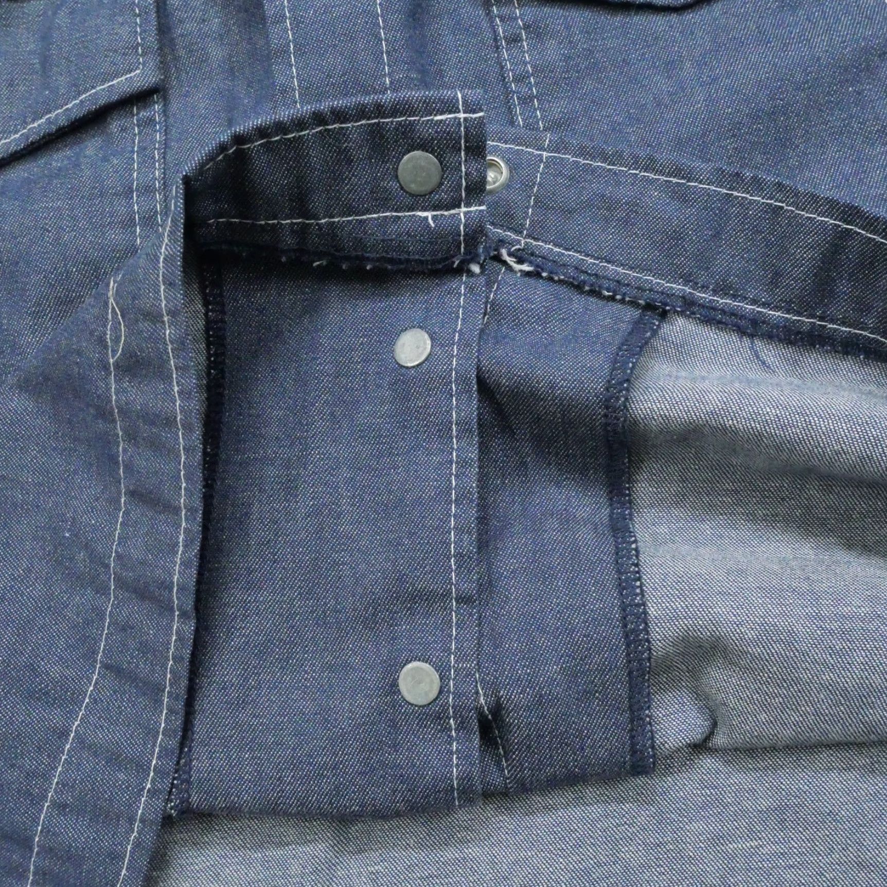 Denime Vintag Jean Jacket Mens XL 2XL Blue Denim Trucker Casual Shirt 70s Size US XL / EU 56 / 4 - 6 Thumbnail