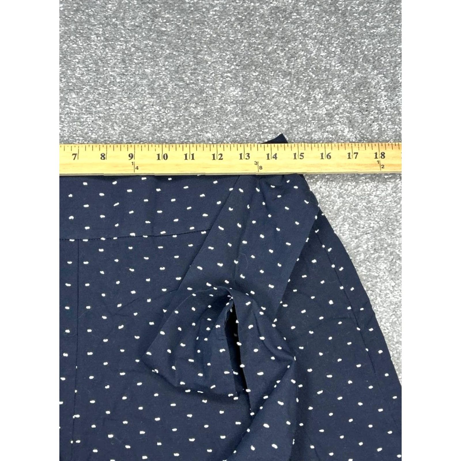 J.Crew J Crew Tie Waist Shorts Womens 10 Blue Clip Dot Cotton High Rise Side Zip New Size 32" / US 10 / IT 46 - 7 Thumbnail