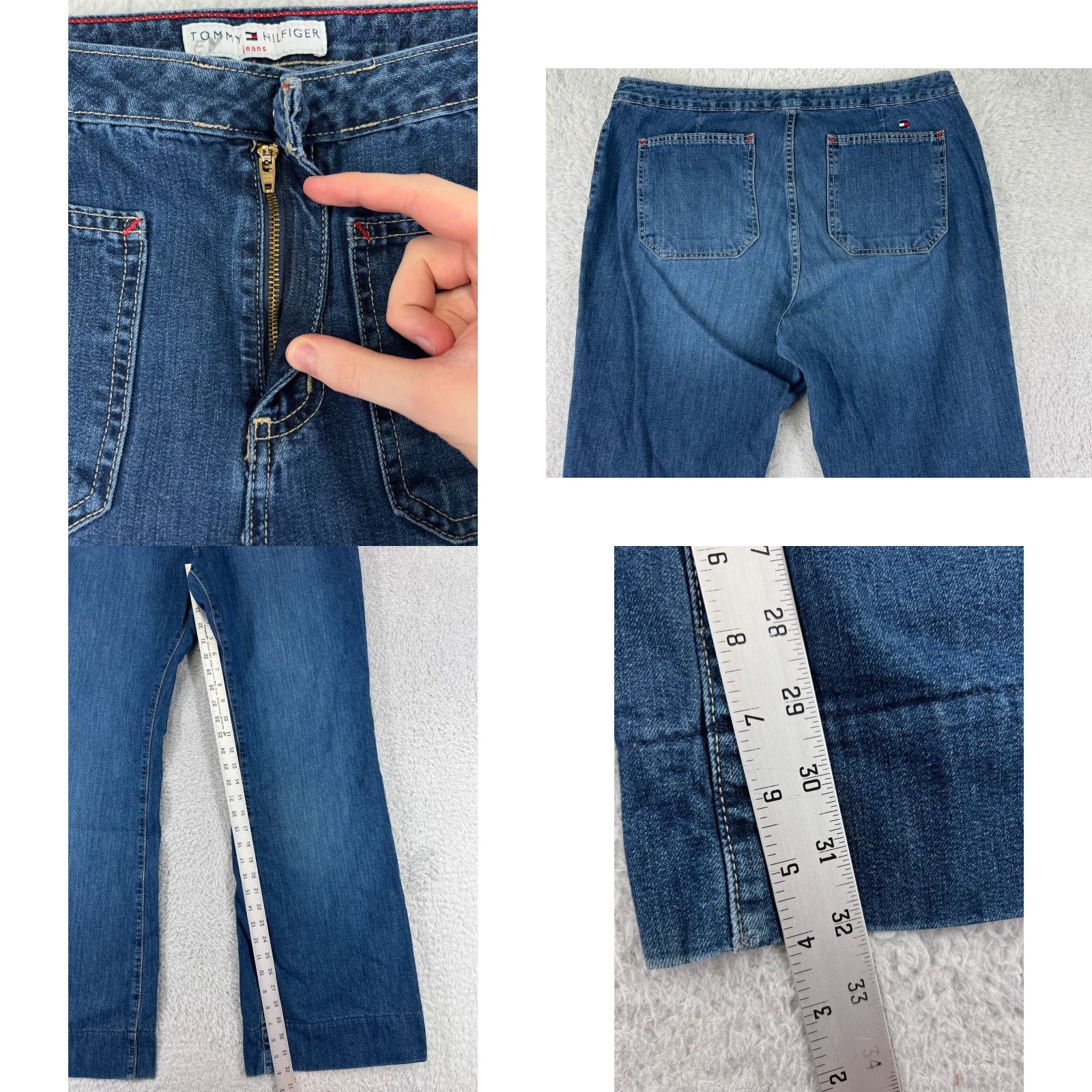 Tommy Hilfiger Tommy Hilfiger Jeans Women 14 Blue Denim Bootcut 5-Pocket Stretch Cotton Regular Inseam 32 Size 36" / US 14 / IT 50 - 8 Thumbnail