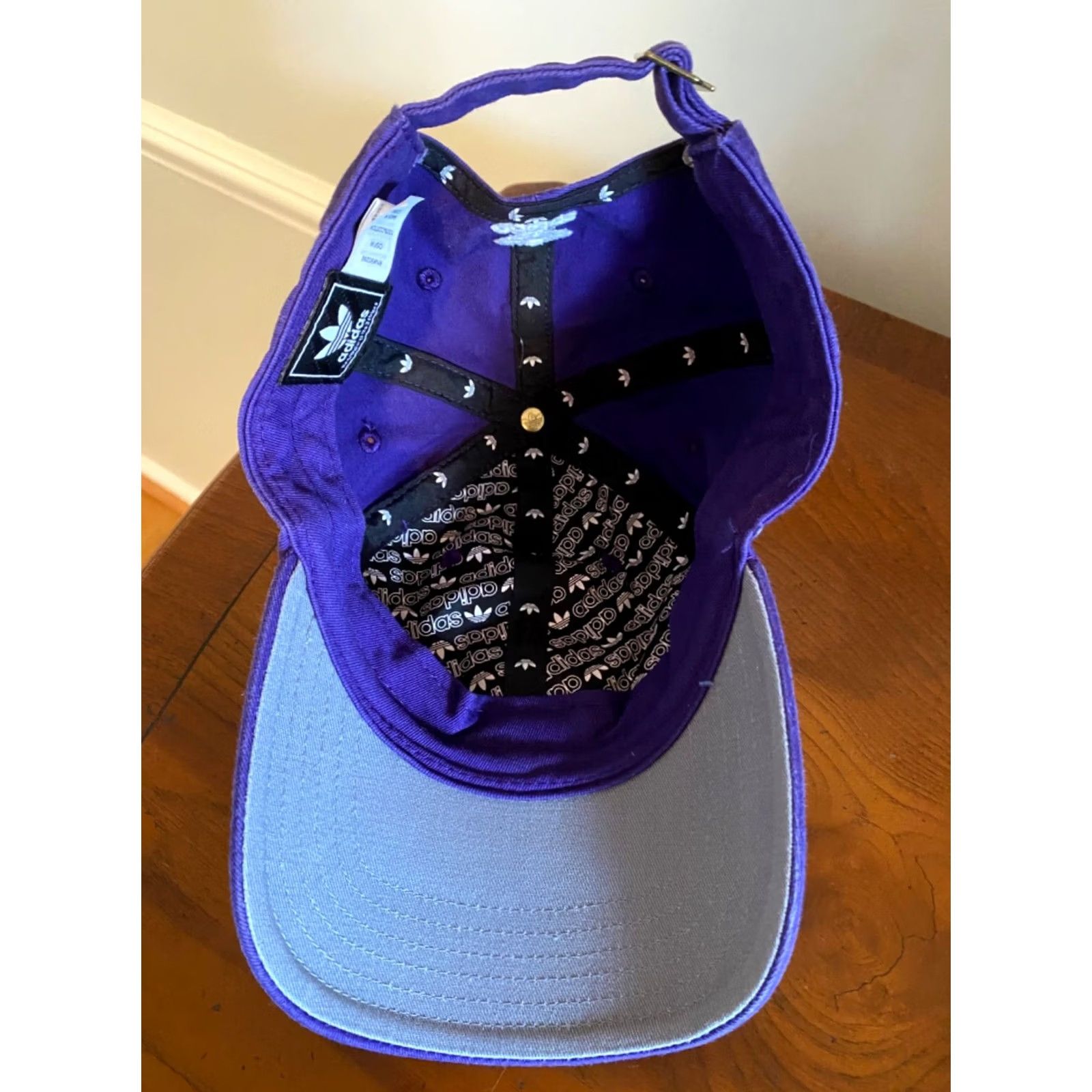 Adidas adidas Originals Relaxed StrapBack Trefoil Style Hat Adjustable Women Purple Cotton Baseball Cap Womens Size ONE SIZE - 4 Thumbnail
