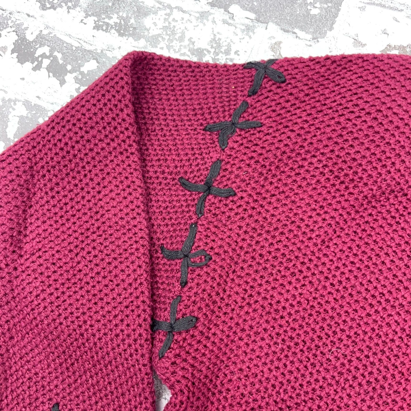 Vintage VINTAGE P Galli Cardigan Sweater Women M Red Knit Cotton Ramie 90s Y2K Classic Charmed Accessories Mens? Size M / US 6-8 / IT 42-44 - 5 Thumbnail