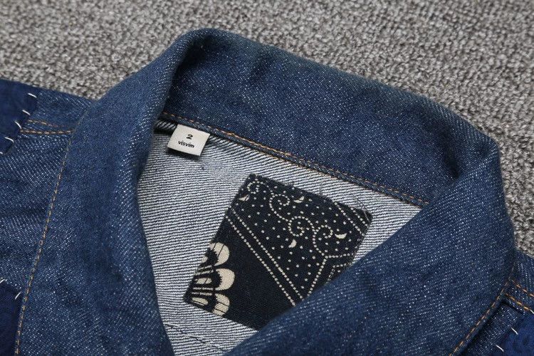 Visvim VisvimBlue dyed fabric stitching embroidery jacket 2504-Nex Size US M / EU 48-50 / 2 - 4 Thumbnail