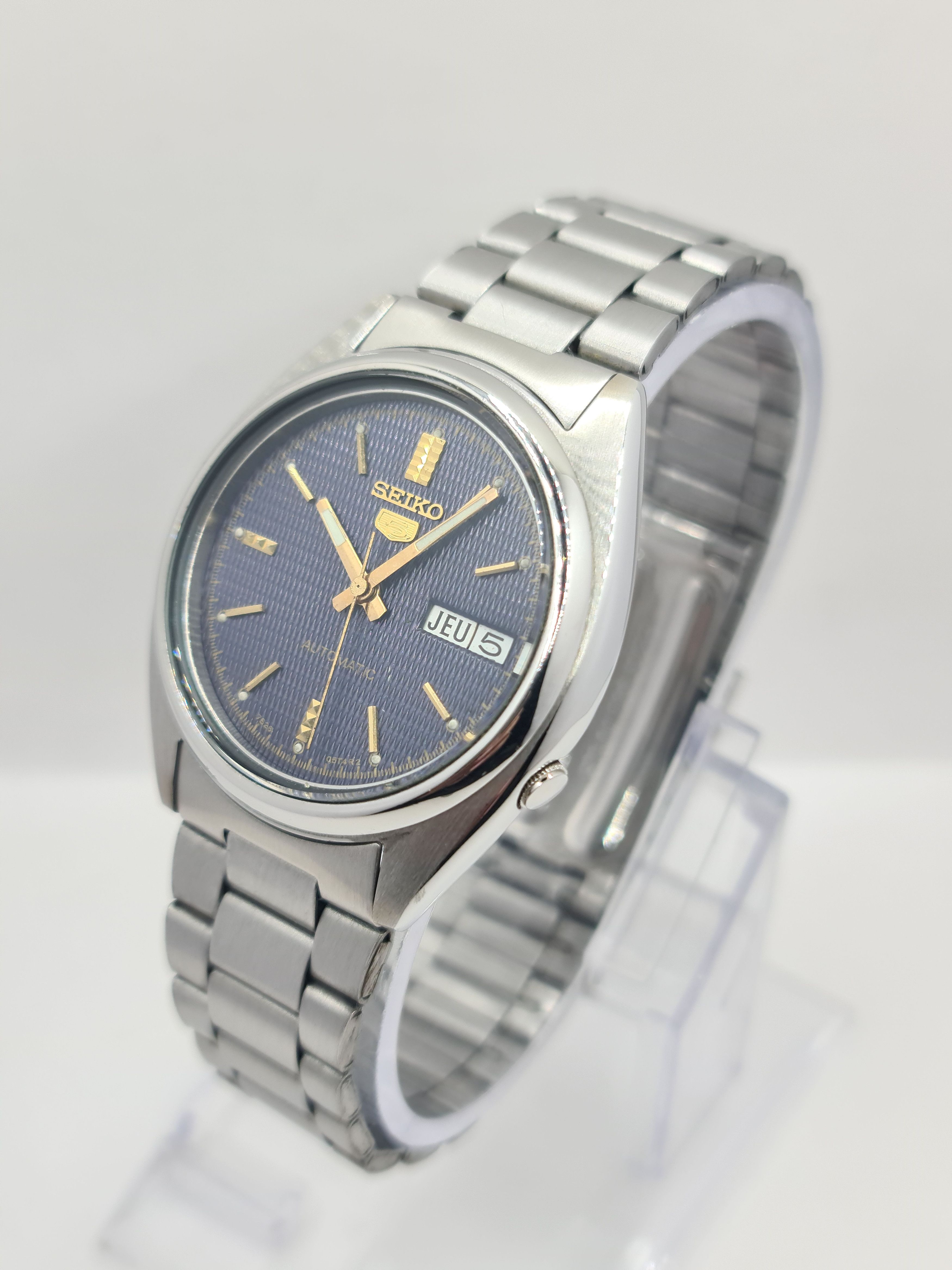 Seiko Seiko 5 Automatic 7S26 Vintage 36mm Blue Dial Watch Size 36 - 2 Thumbnail