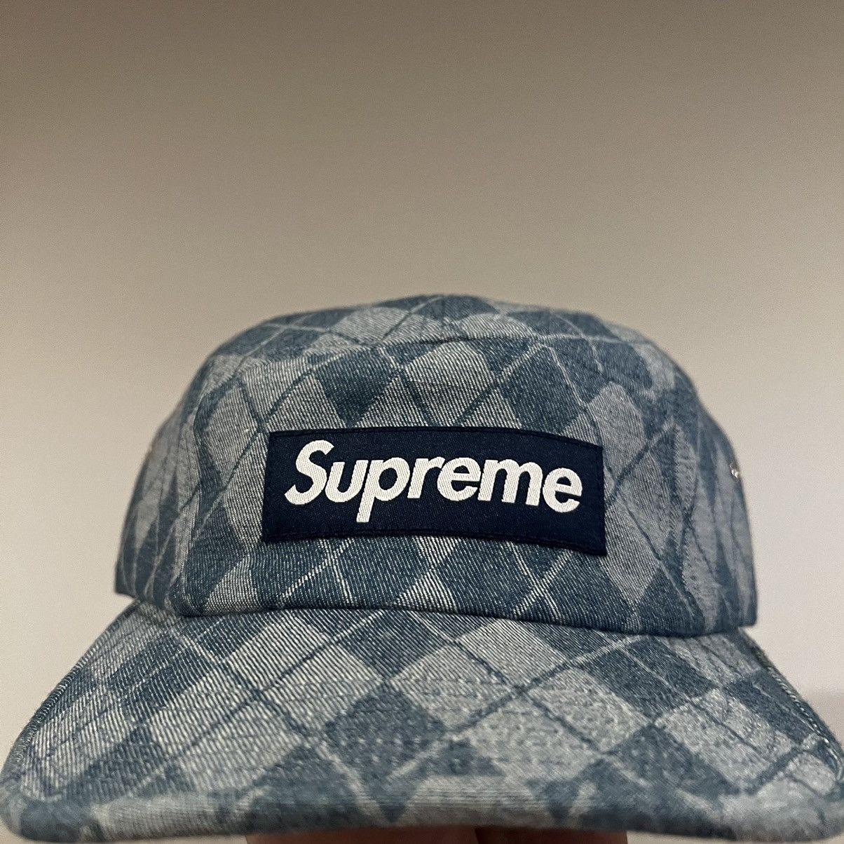 Supreme Supreme Denim Argyle Camp Cap Size ONE SIZE - 7 Thumbnail