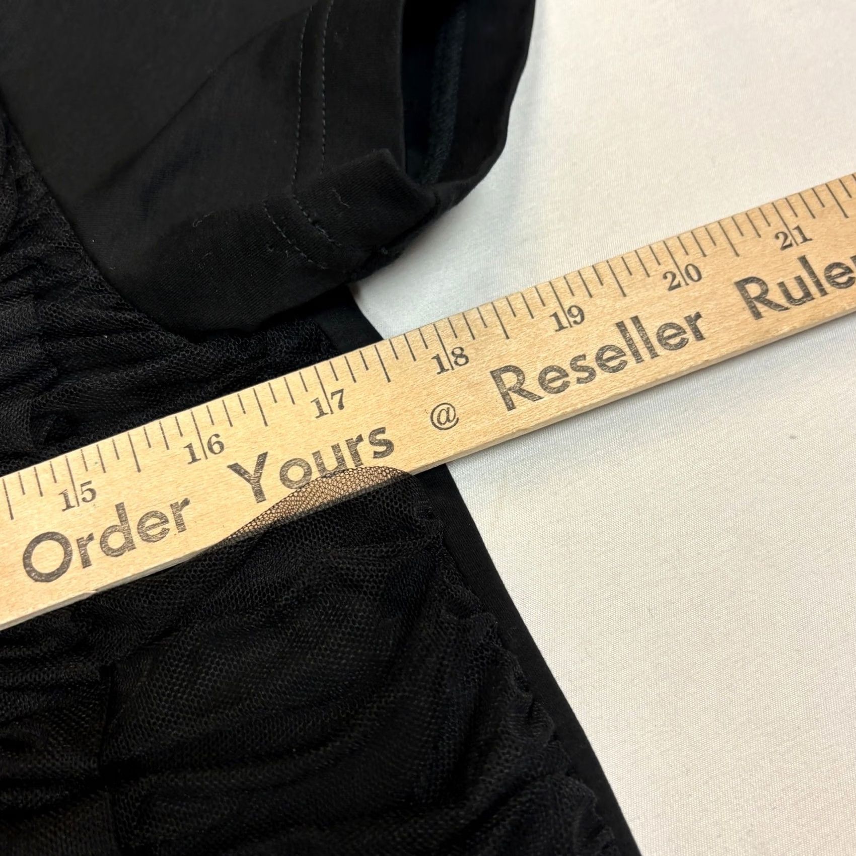 Comme des Garcons Girl Comme Des Garcons Noir Kei Ninomiya Tulle Belt Ruched Tee Shirt Blouse S Womens Black Navy? Size S / US 4 / IT 40 - 6 Thumbnail