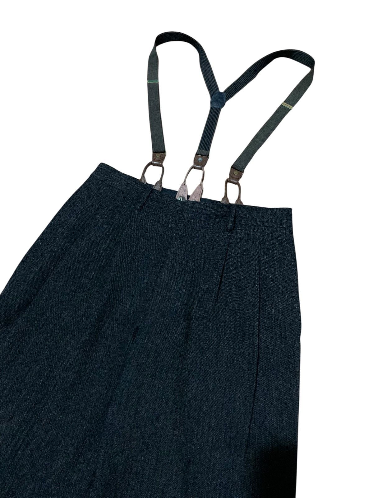 Yohji Yamamoto Vintage Xing For Men suspenders mohair wool trouser pants Size US 29 - 4 Thumbnail