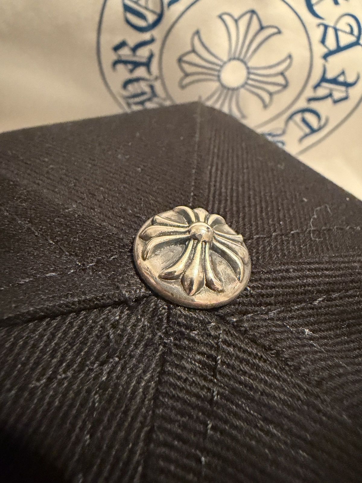 Chrome Hearts Chrome Hearts Dagger Denim Baseball Hat Size ONE SIZE - 4 Thumbnail