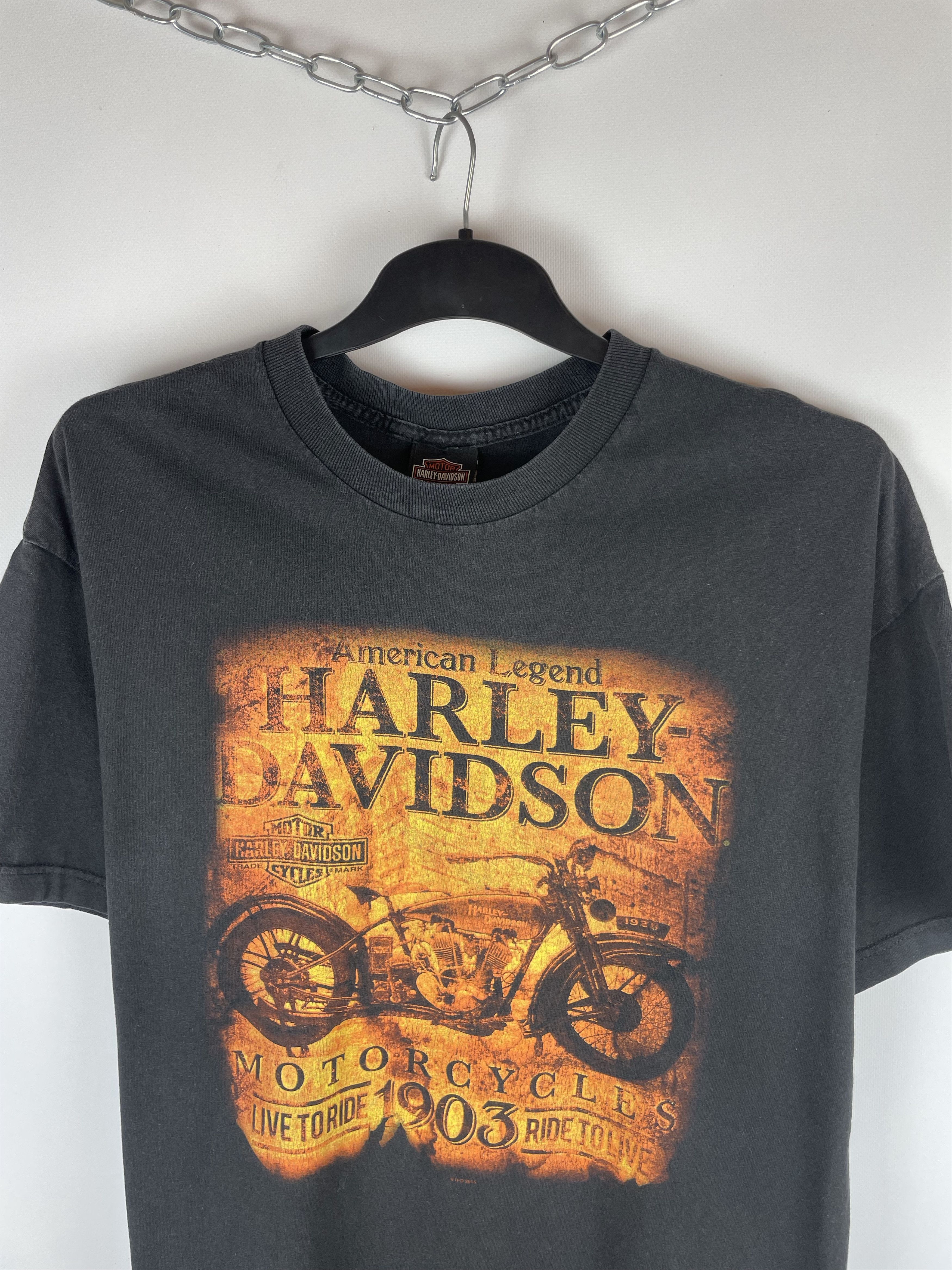 Harley Davidson Vintage HARLEY DAVIDSON Tee Graphic T Shirt Size US XL / EU 56 / 4 - 3 Thumbnail