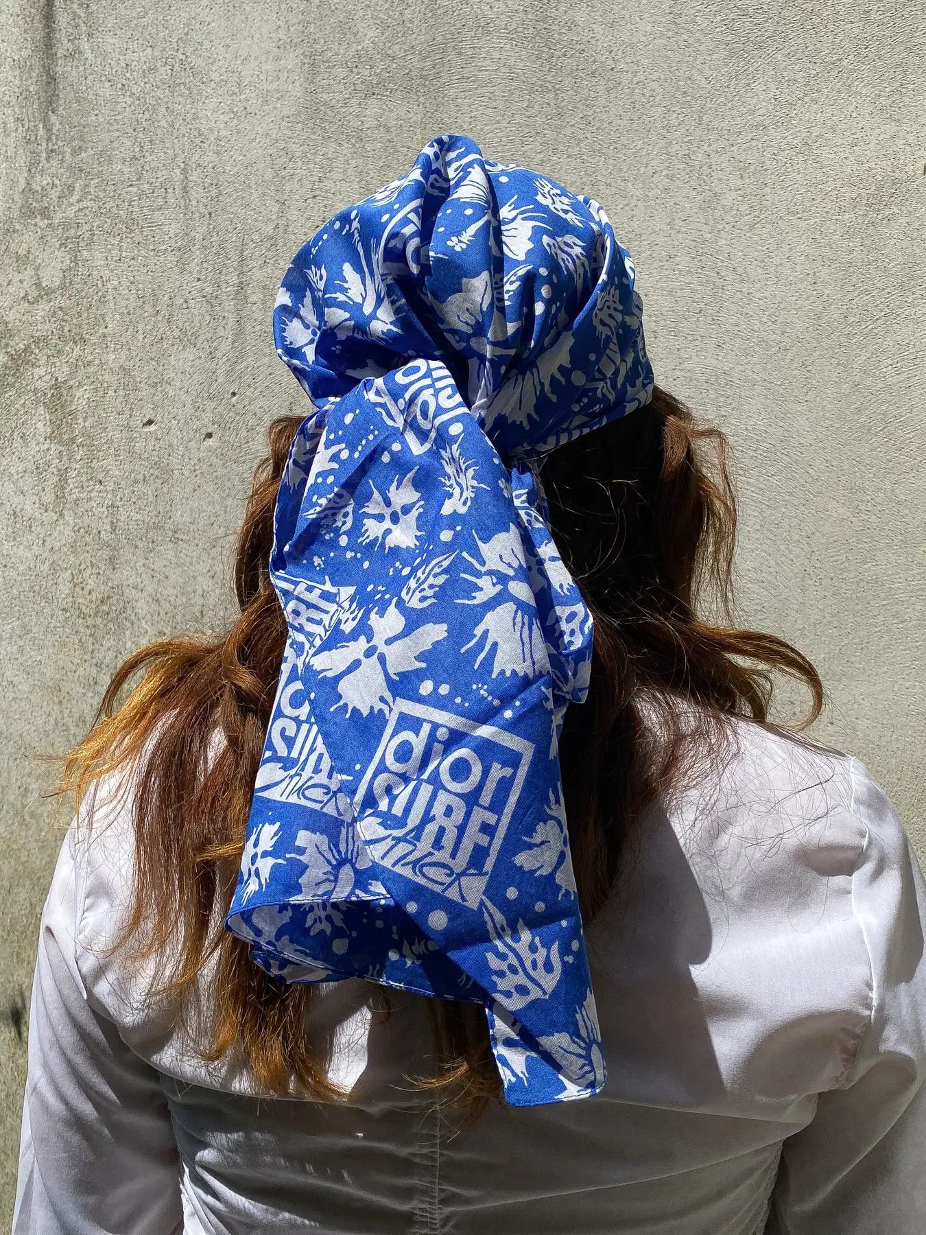 Dior DIOR Scarf Pareo Top Blue White Surf Chick NEW Womens Size ONE SIZE - 4 Thumbnail